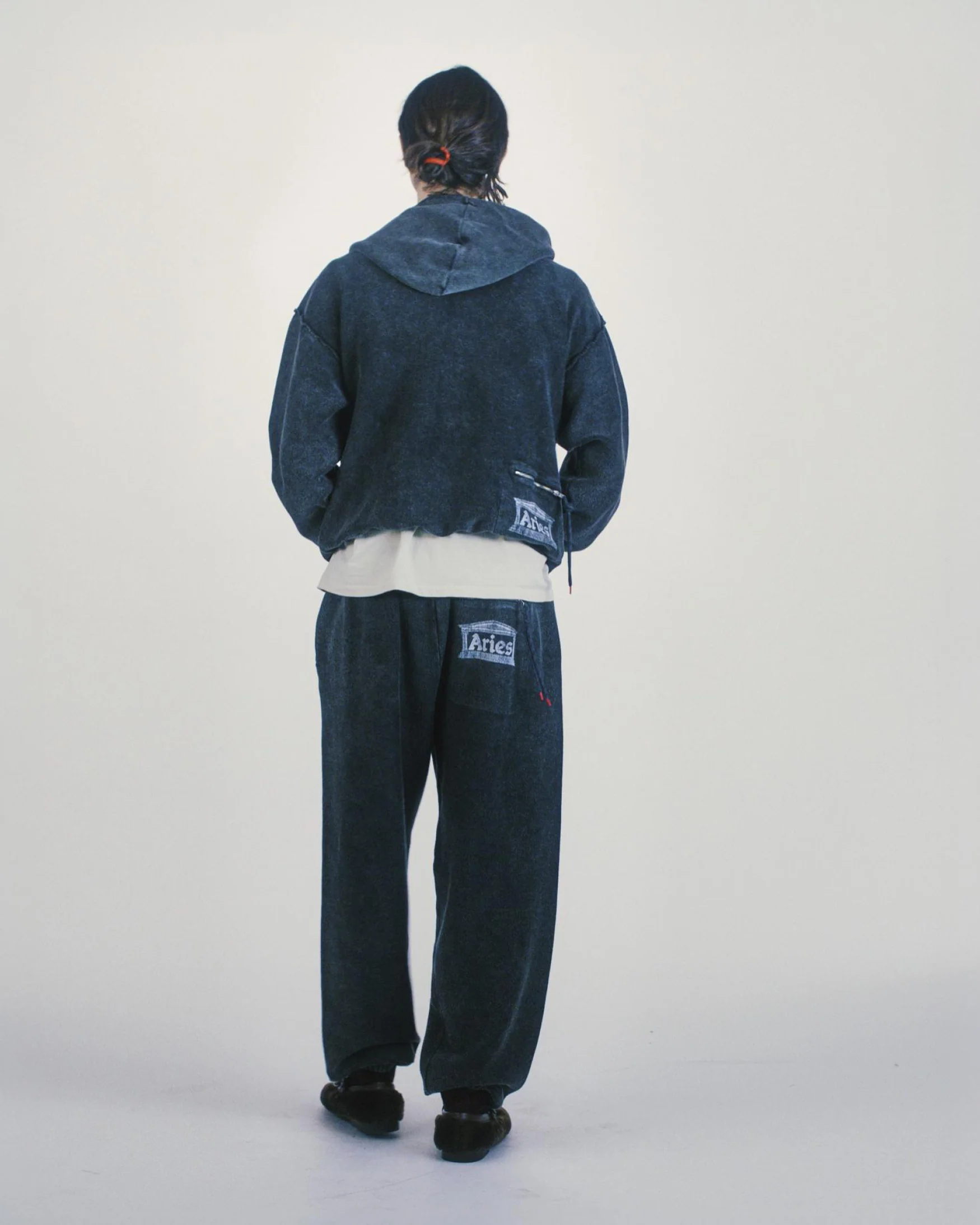Aged Reverso Temple Zip Through Hoodie - Image 10