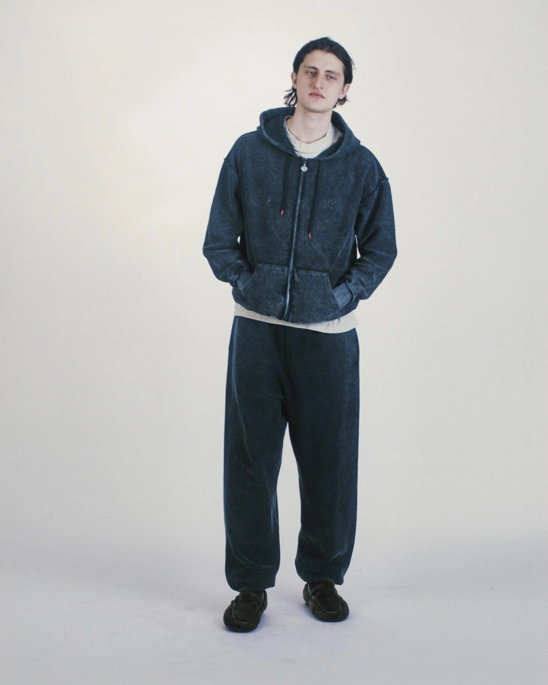 Aged Reverso Temple Zip Through Hoodie - Image 2