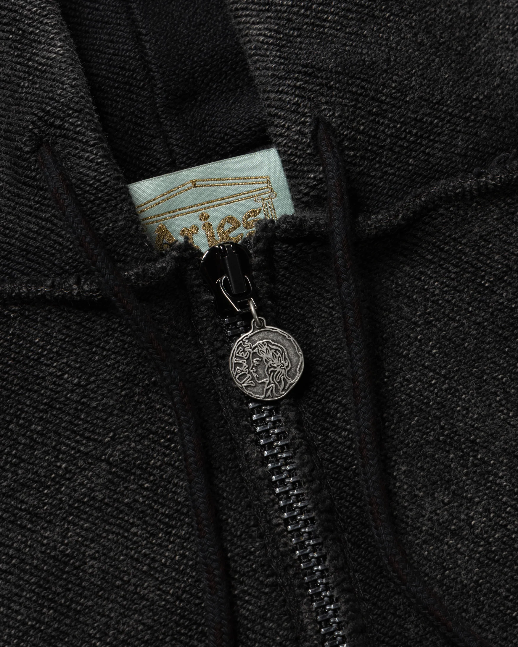 Aged Reverso Temple Zip Through Hoodie - Image 5