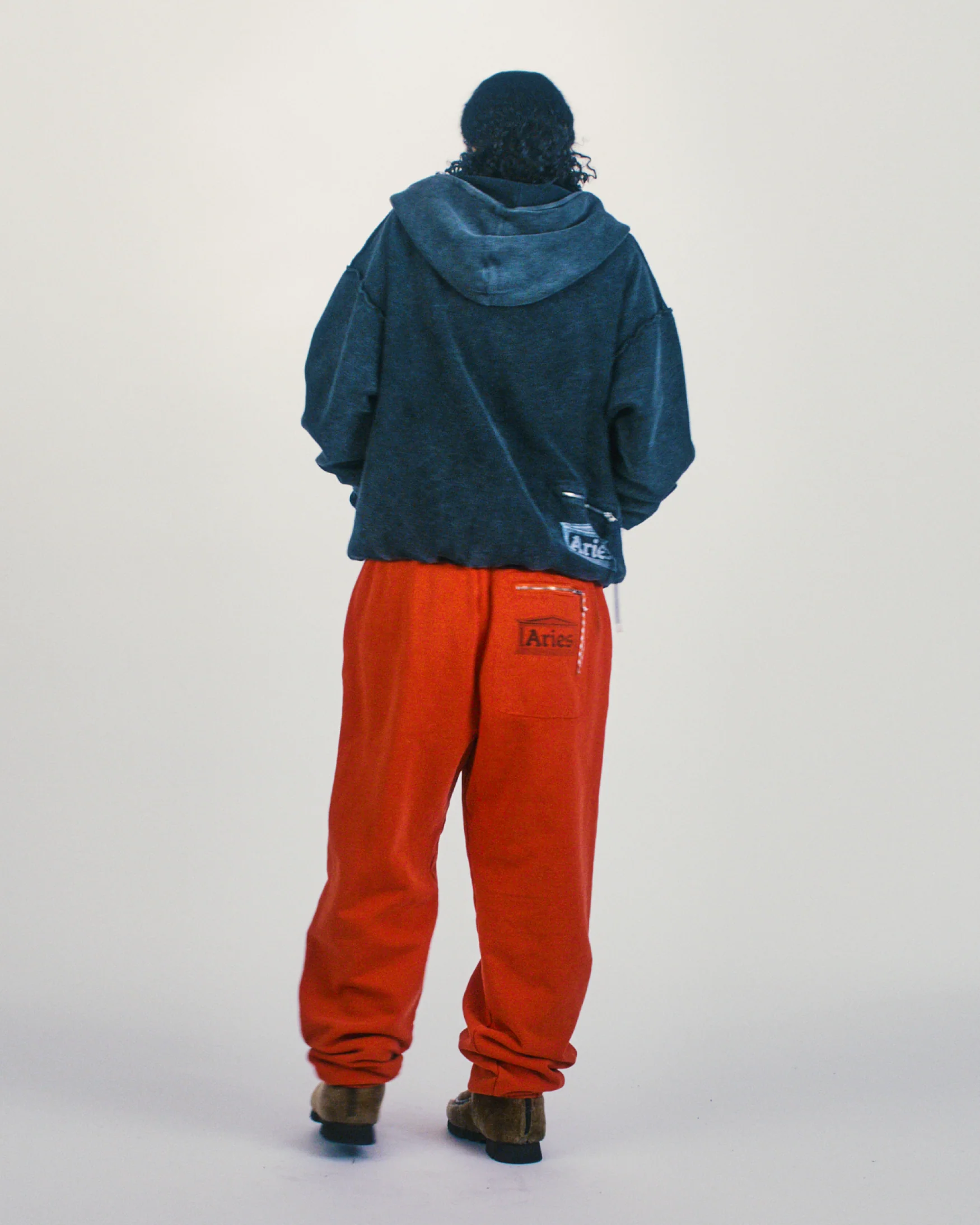 Aged Reverso Temple Zip Through Hoodie - Image 6