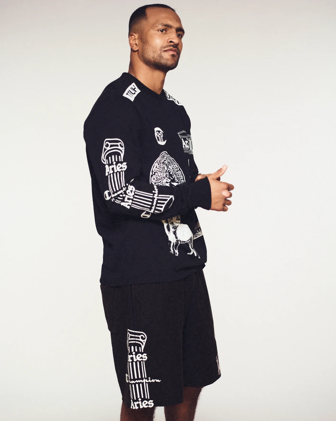 Aries x Champion Colonna Sweatshort - Image 5