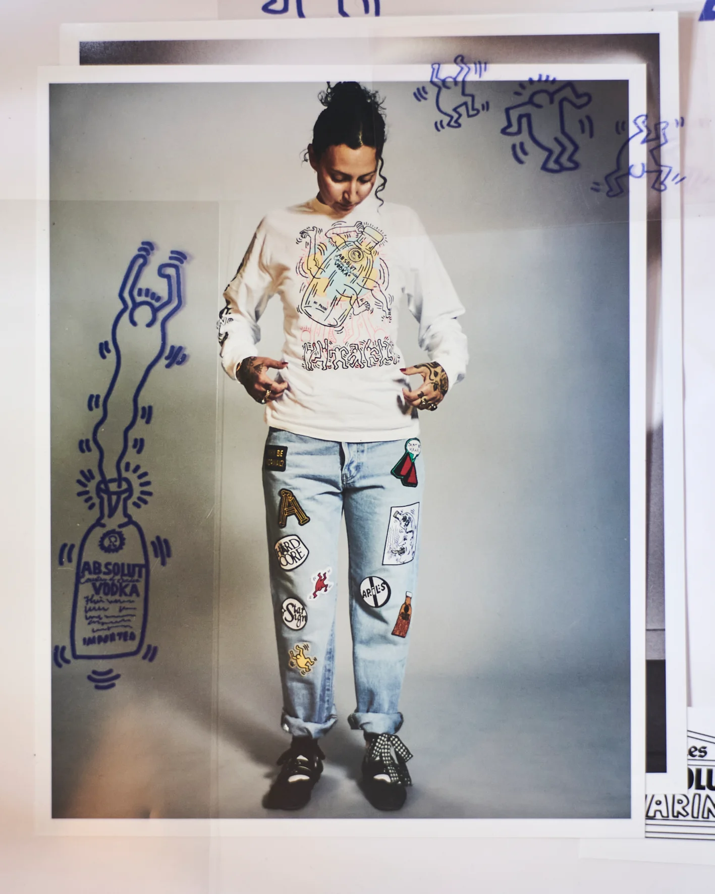 Aries x Absolut Haring Embellished Lilly Jean - Image 2