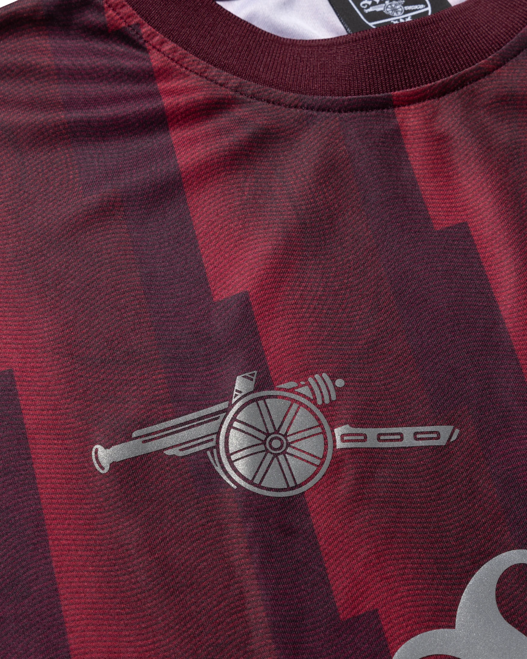 Arsenal X Aries Lightning Stripe Poly Tee - Image 4