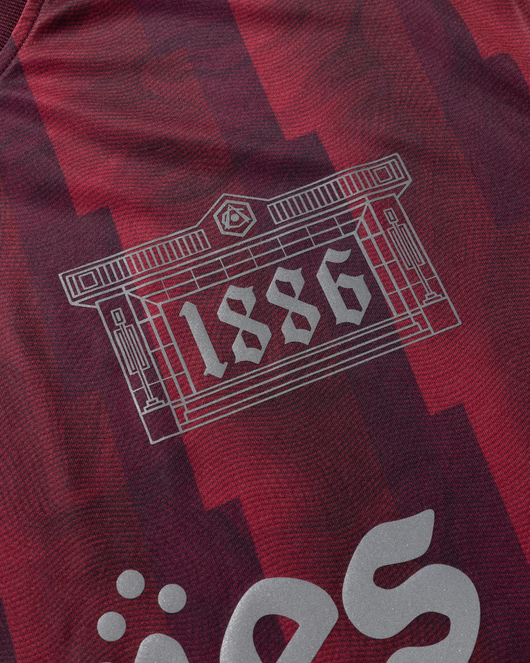 Arsenal X Aries Lightning Stripe Poly Tee - Image 6