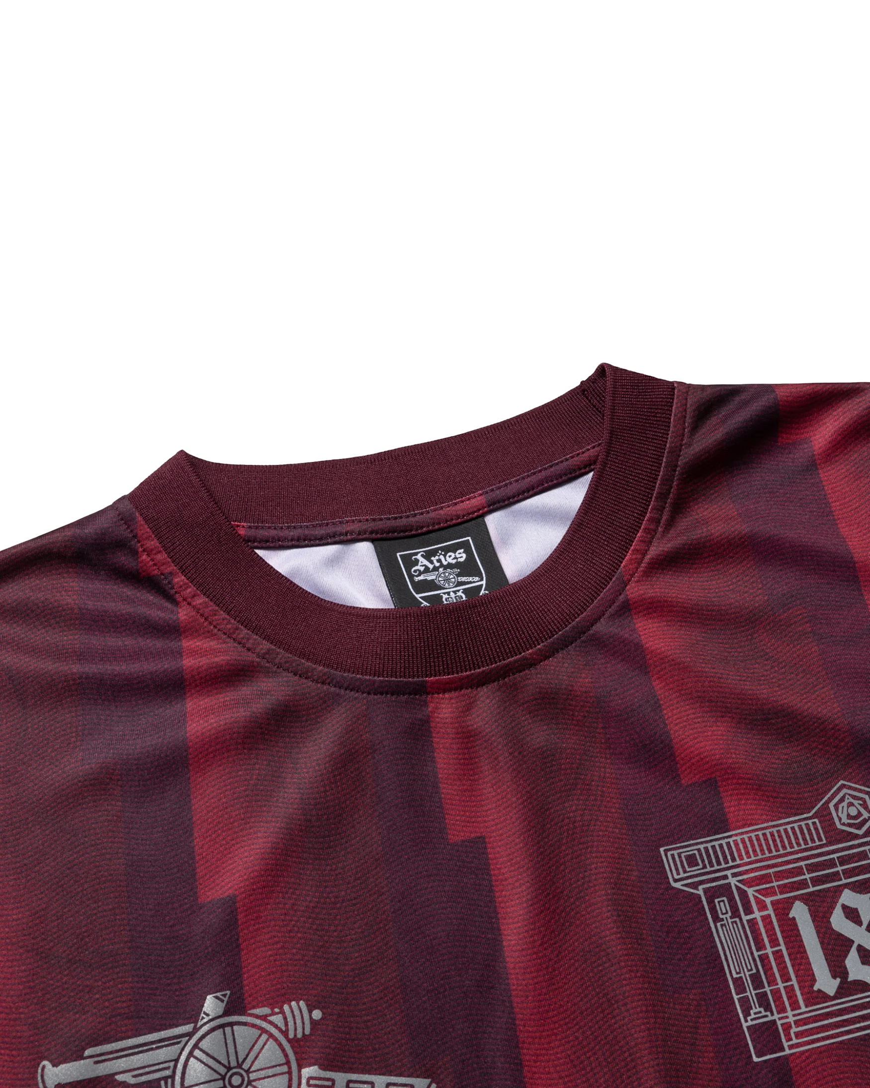 Arsenal X Aries Lightning Stripe Poly Tee - Image 7