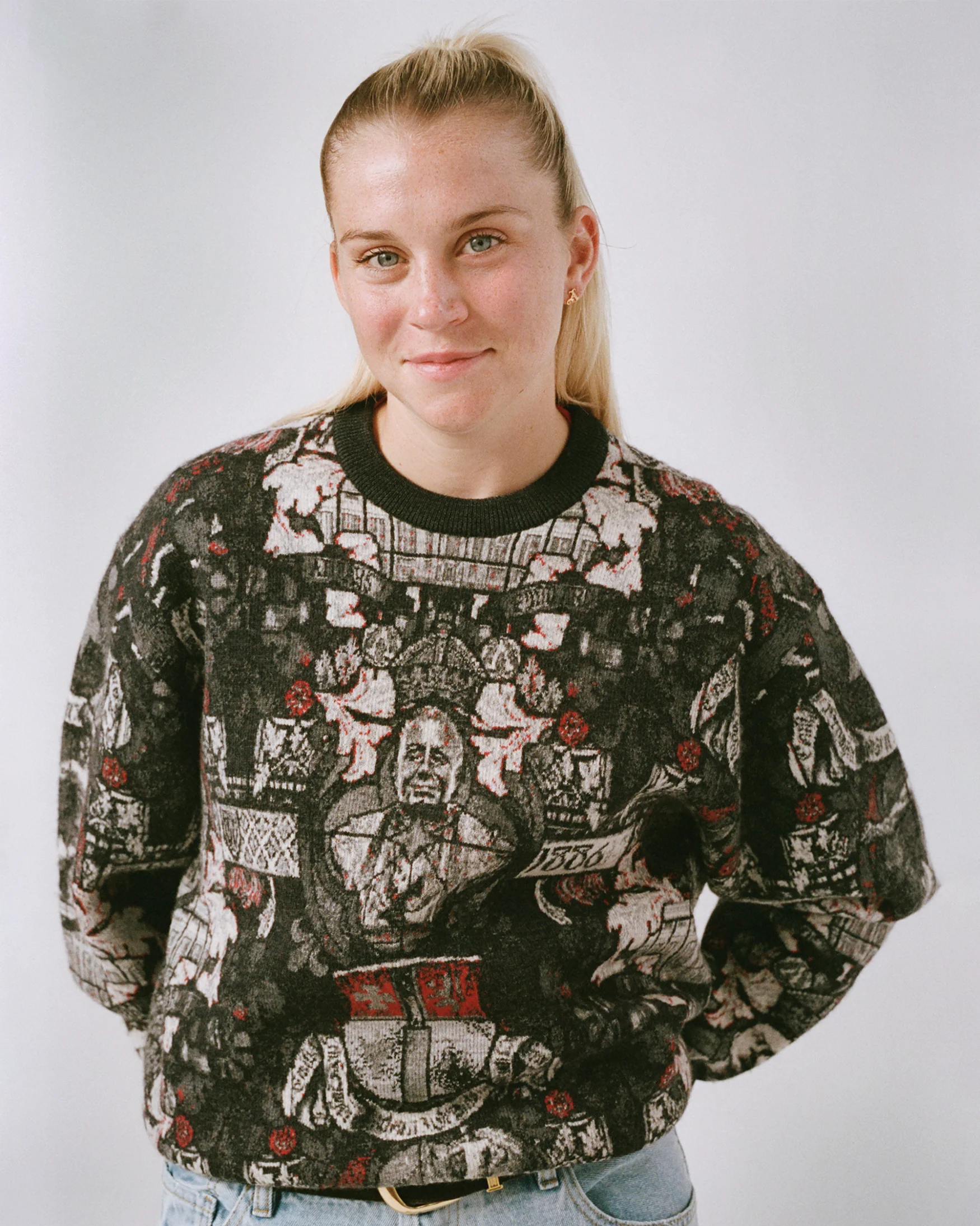 Arsenal X Aries Stained Glass Crew Neck Knit - Image 2
