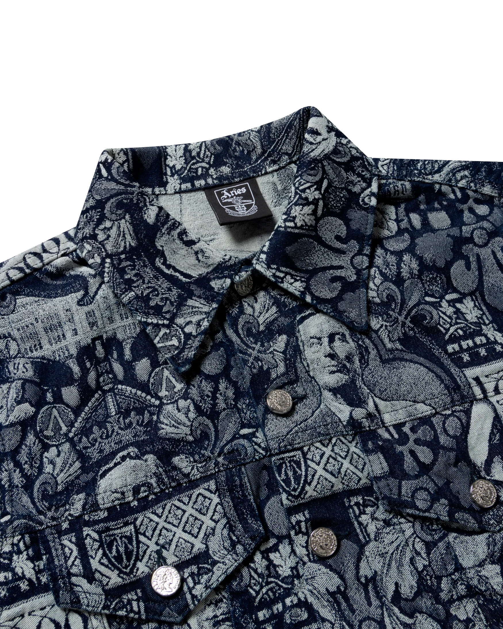 Arsenal X Aries Stained Glass Jacquard Trucker Jacket - Image 3