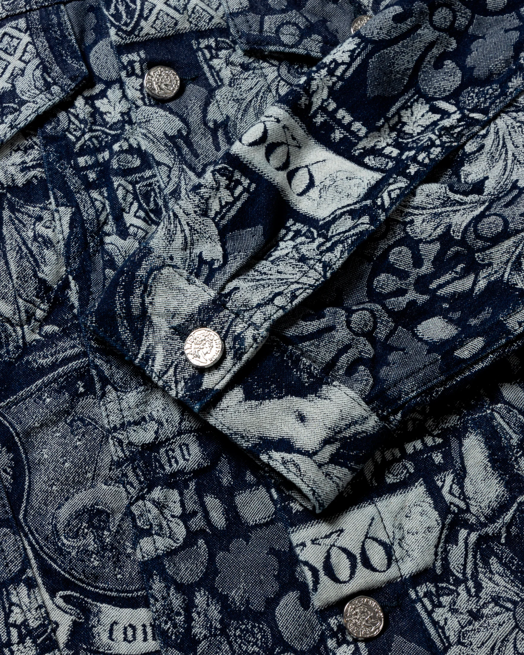 Arsenal X Aries Stained Glass Jacquard Trucker Jacket - Image 5