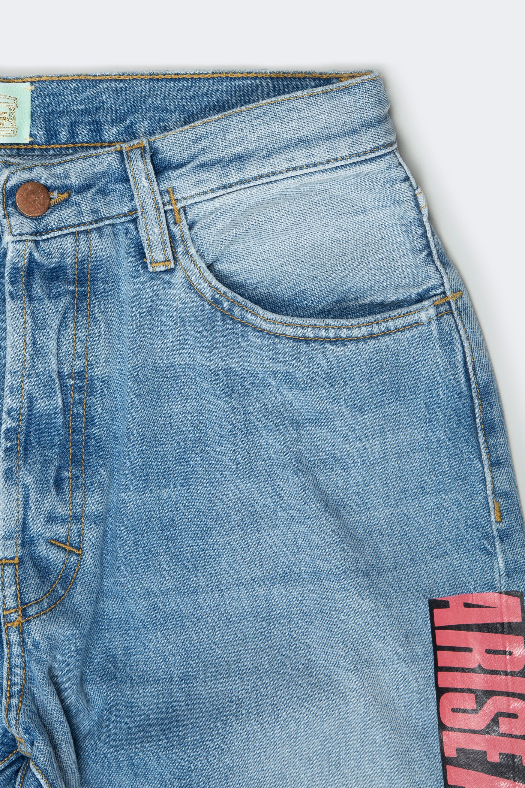 Light Wash Taped Lilly Jeans - Image 3