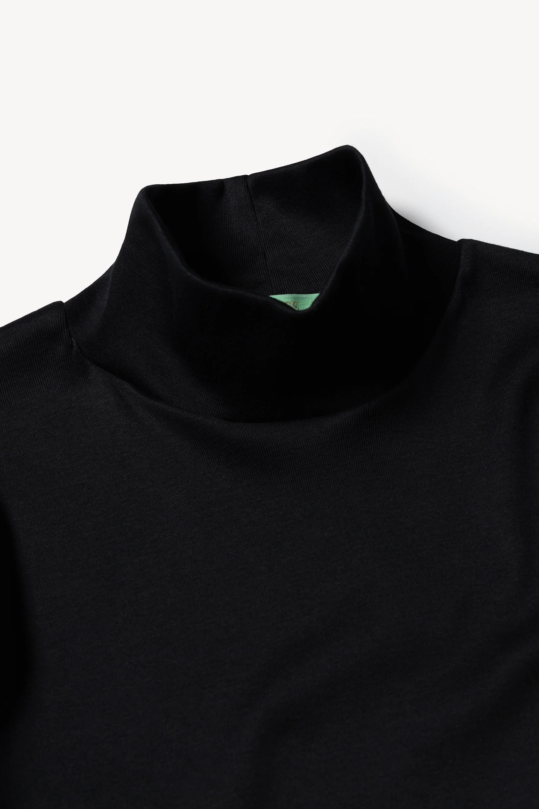 Mercerised Cotton High Neck Top - Image 3