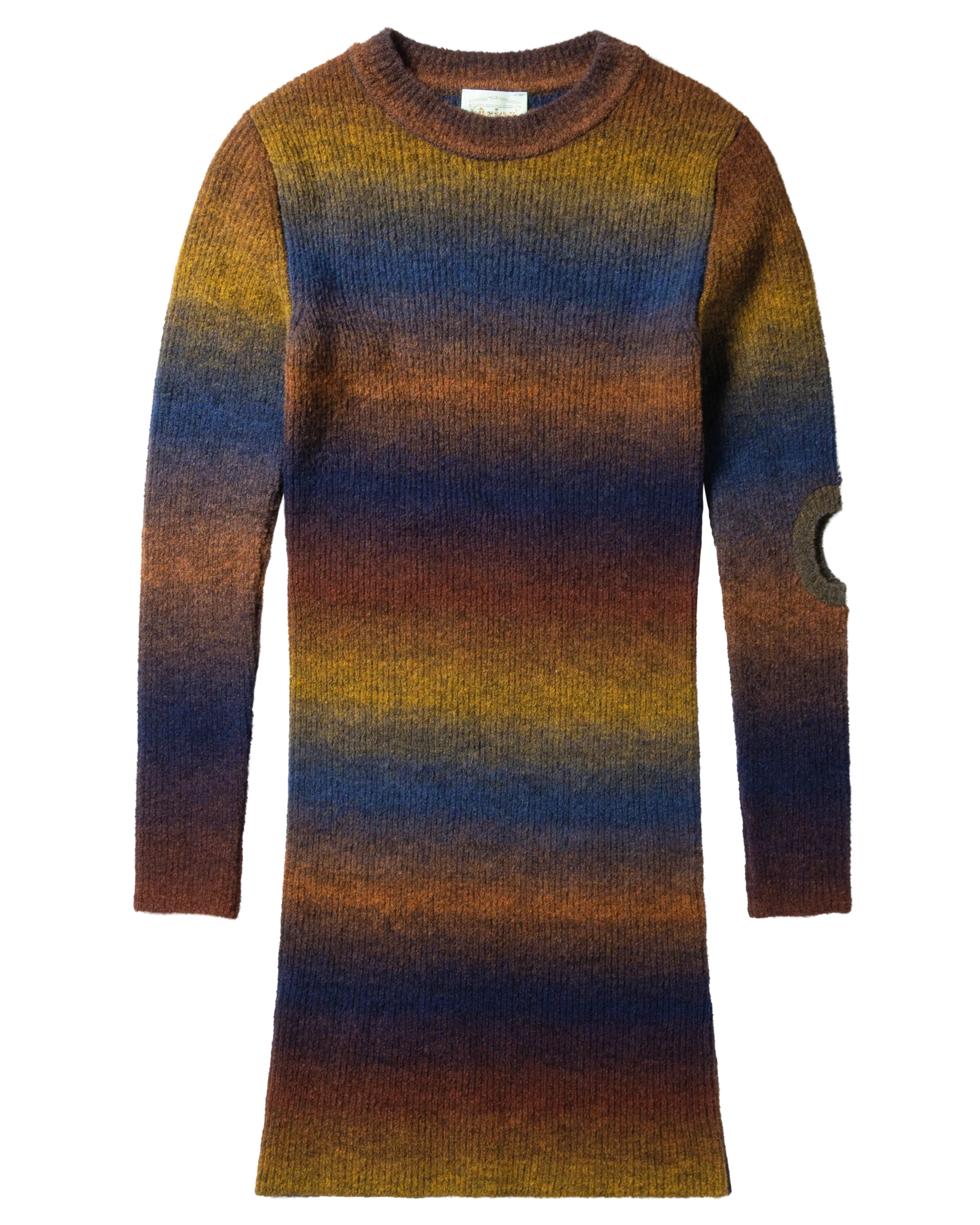 Boucle Space Dye Holey Knit Dress