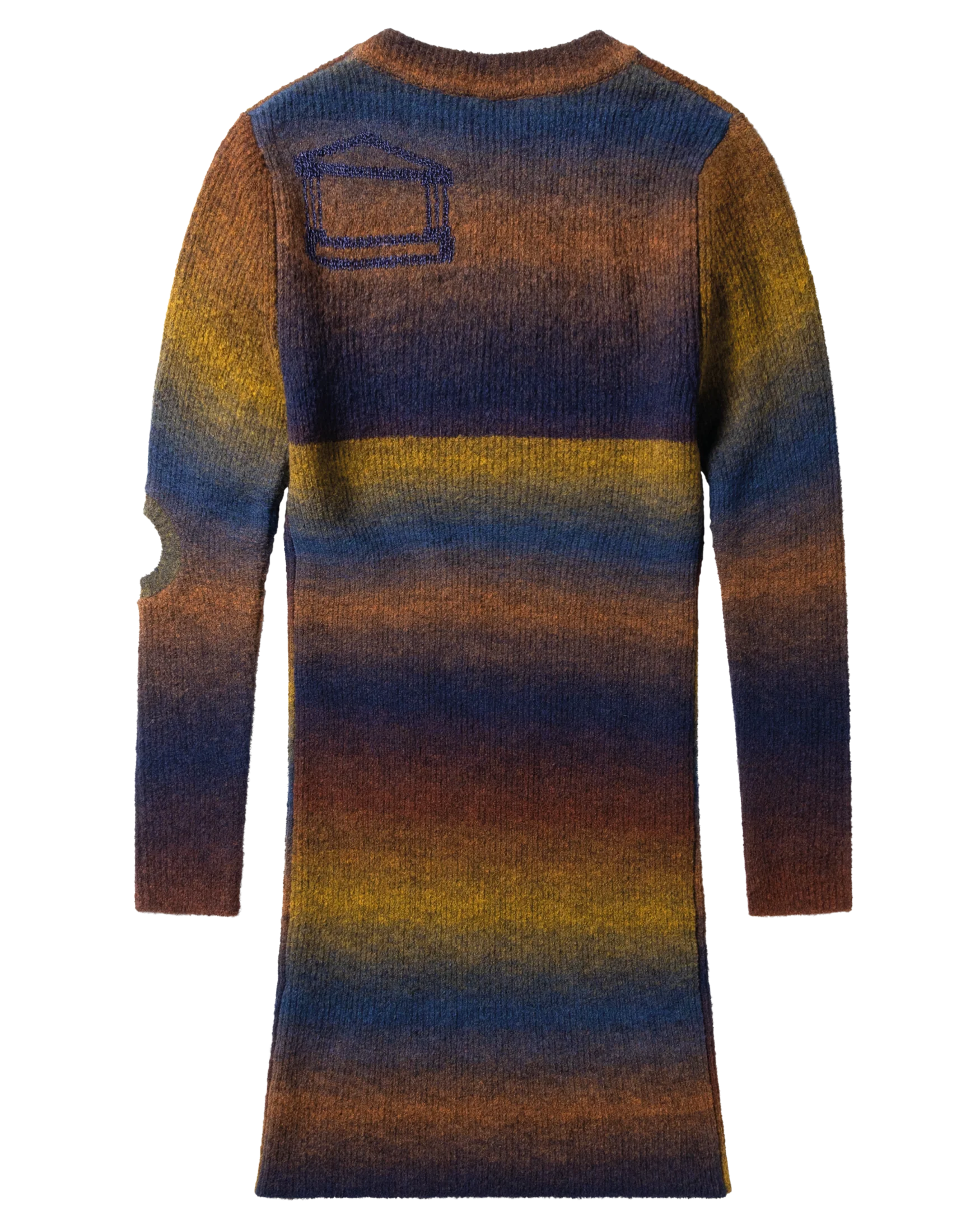 Boucle Space Dye Holey Knit Dress - Image 3