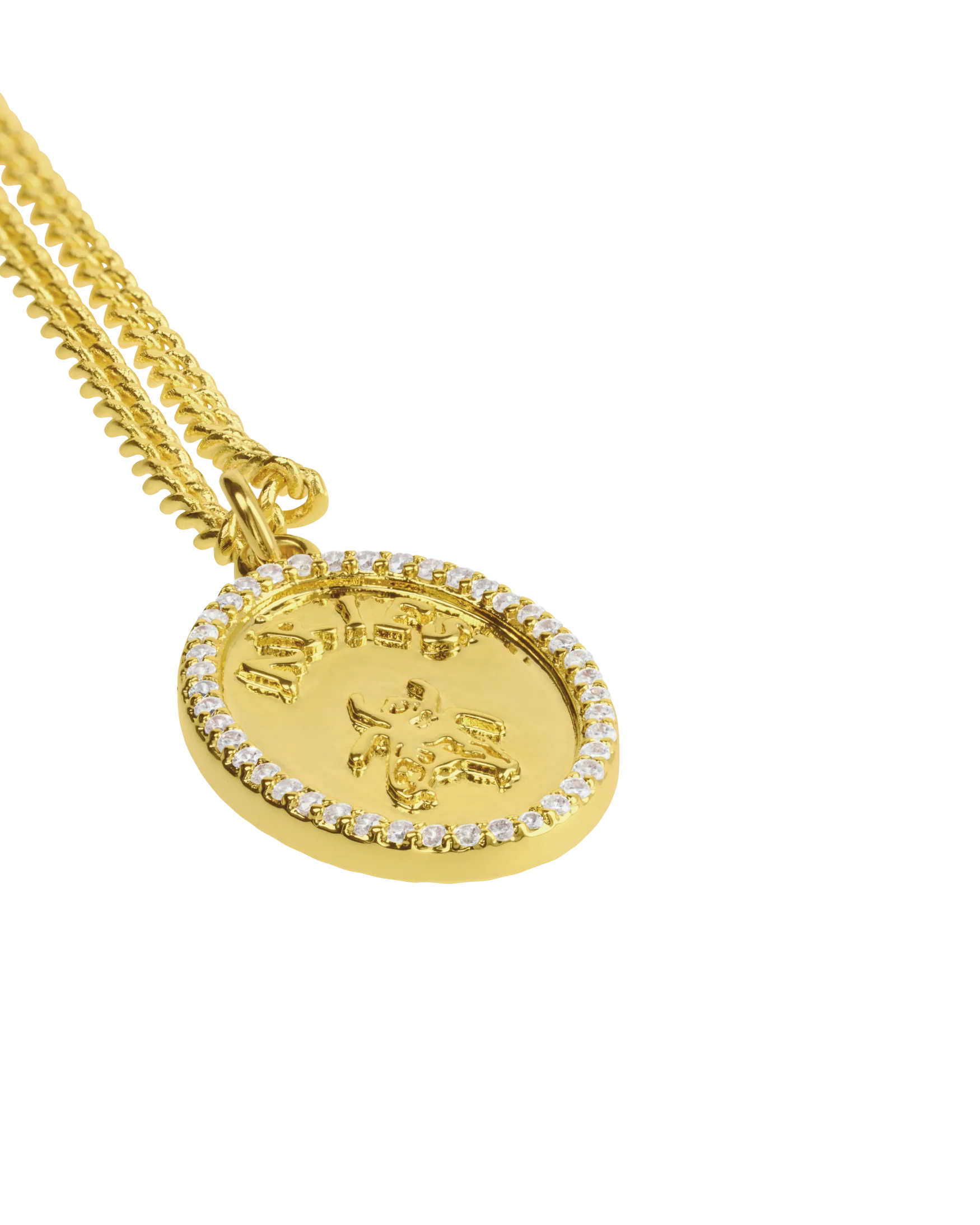 Chain Necklace With Fly Paved Pendants - Image 2