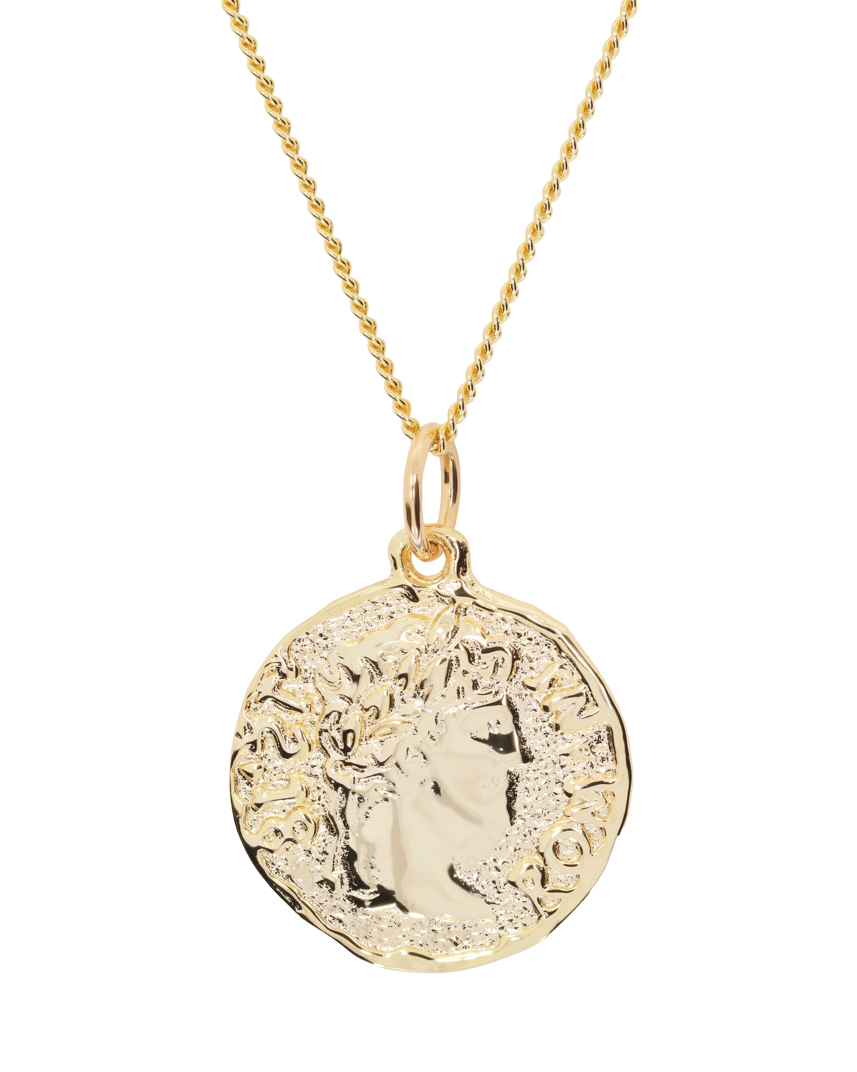 Chain Necklace With Roman Coin Pendant