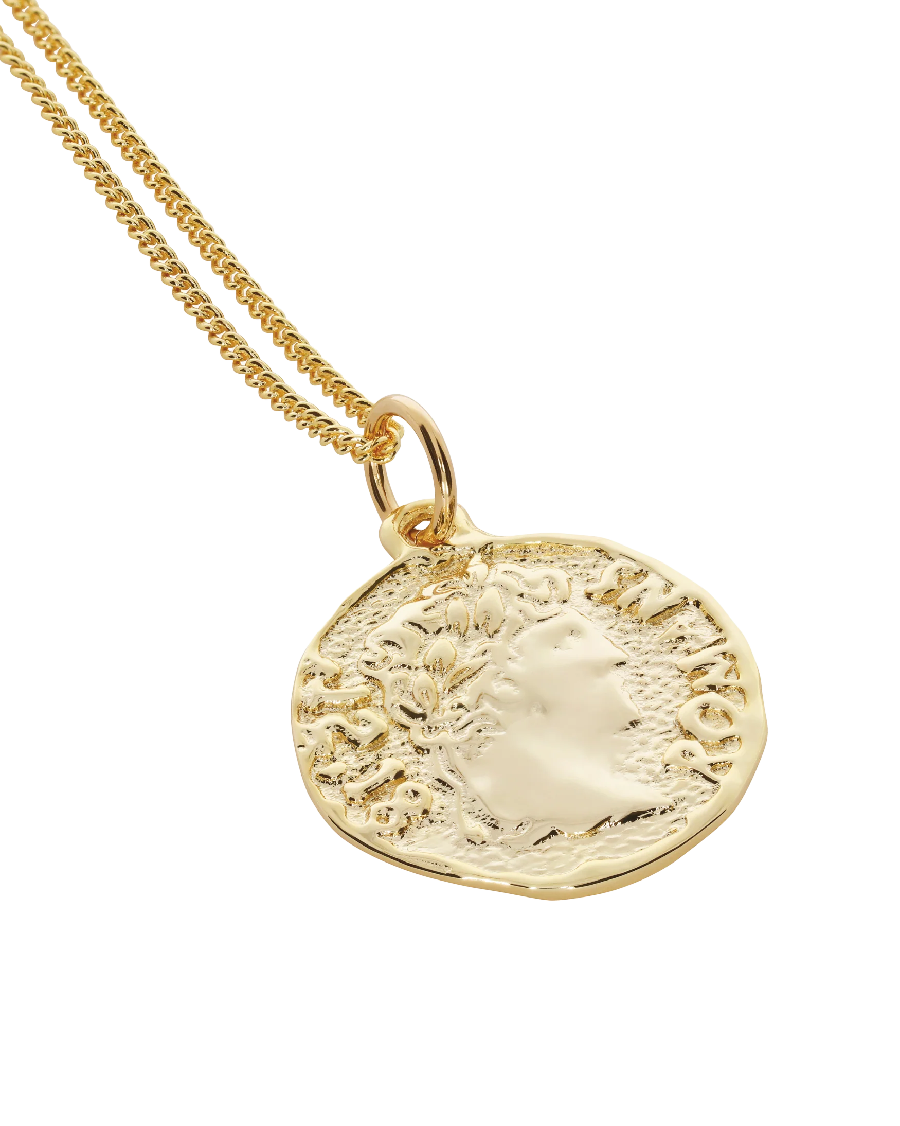 Chain Necklace With Roman Coin Pendant - Image 2