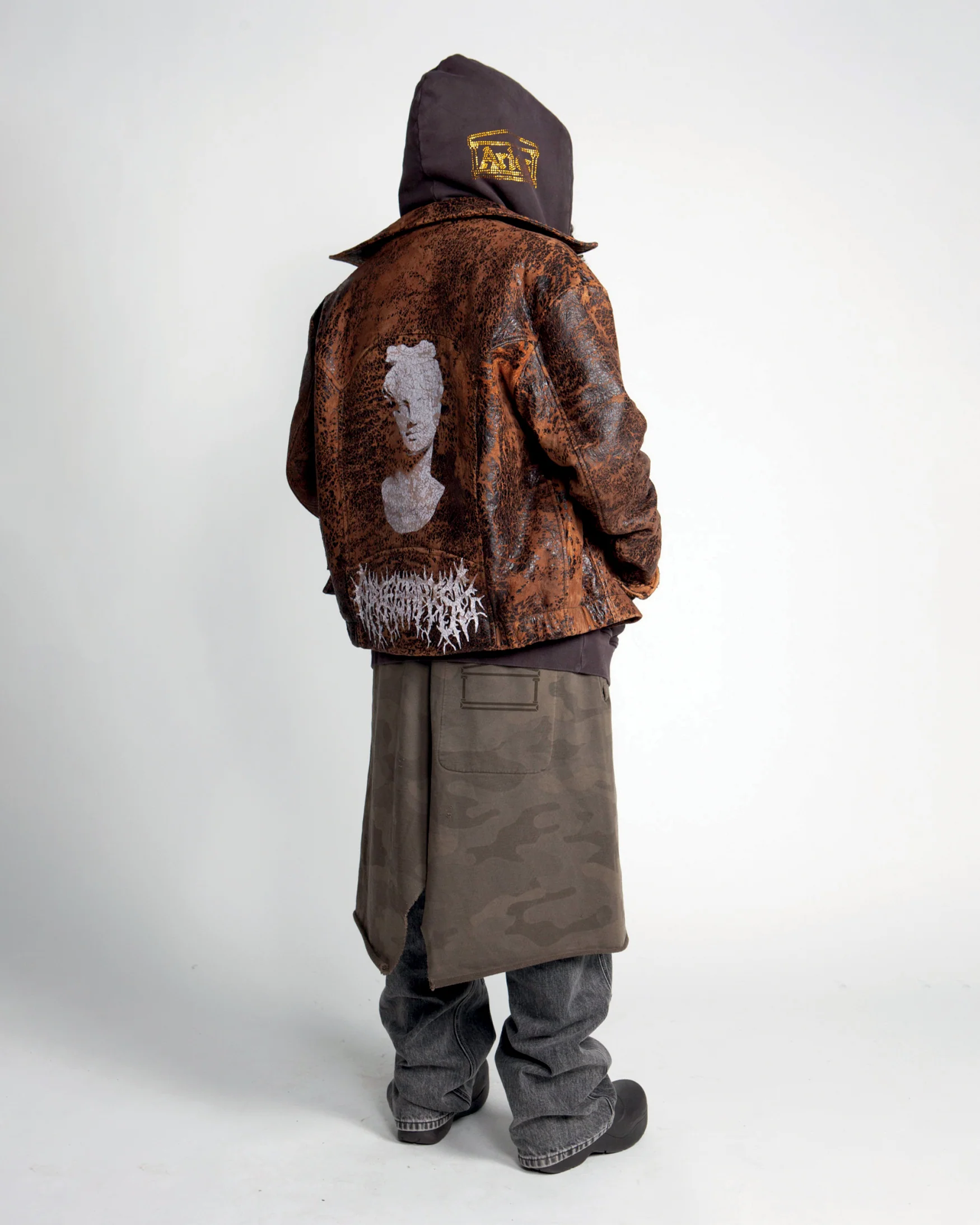 Distressed Leather Jacket - Image 2