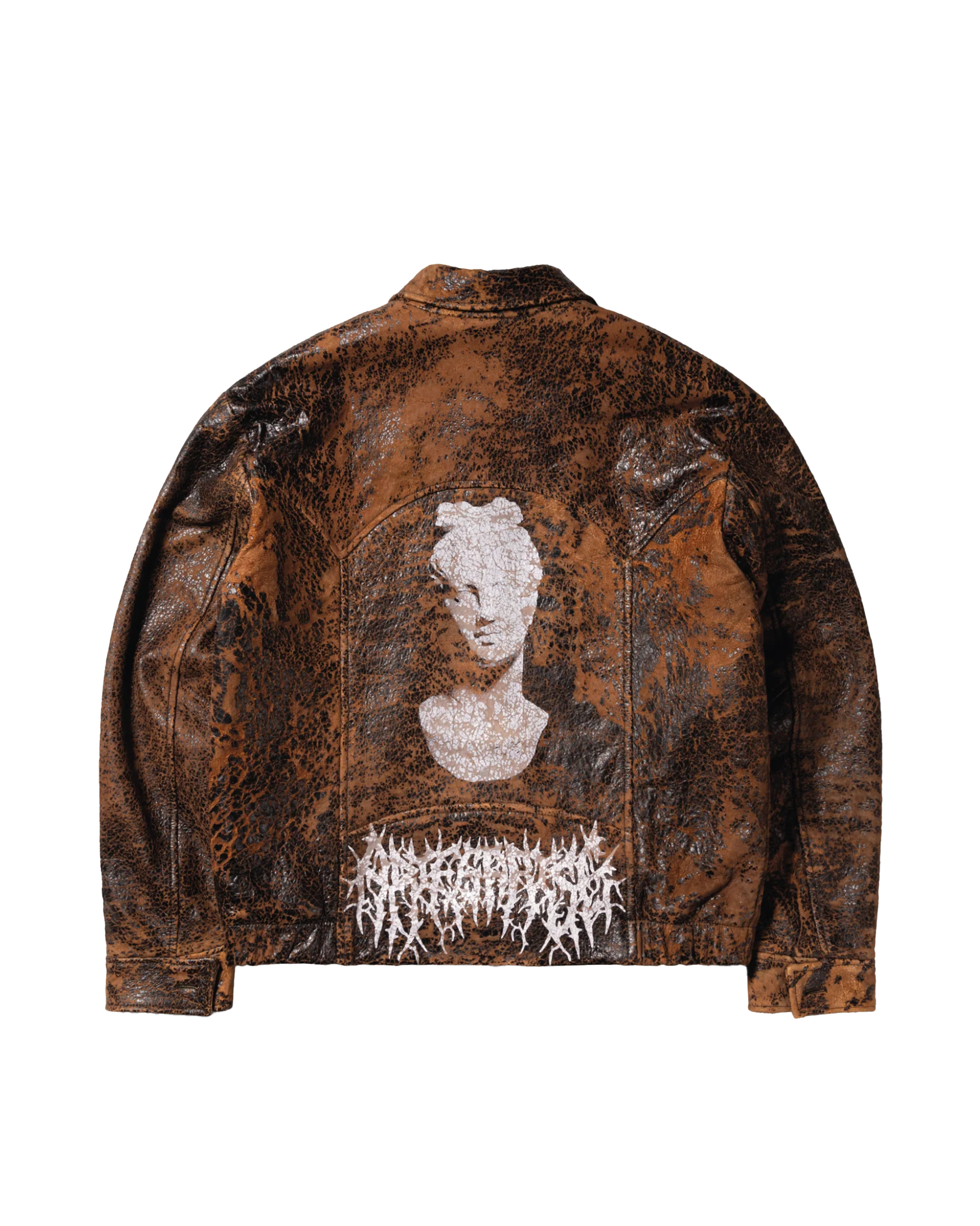 Distressed Leather Jacket - Image 4