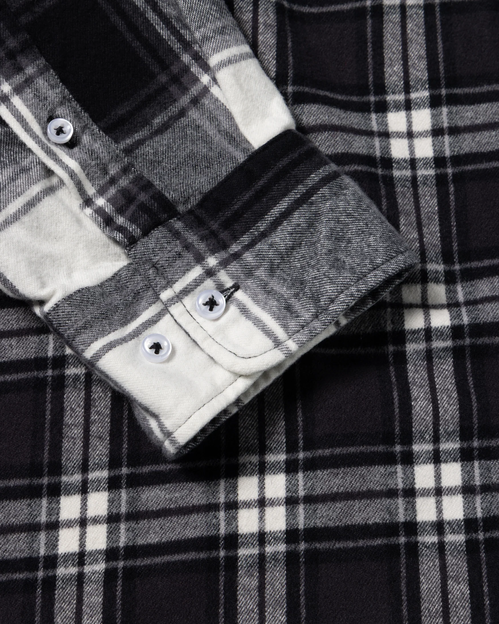 Brushed Flannel Patchwork LS Shirt - Image 10