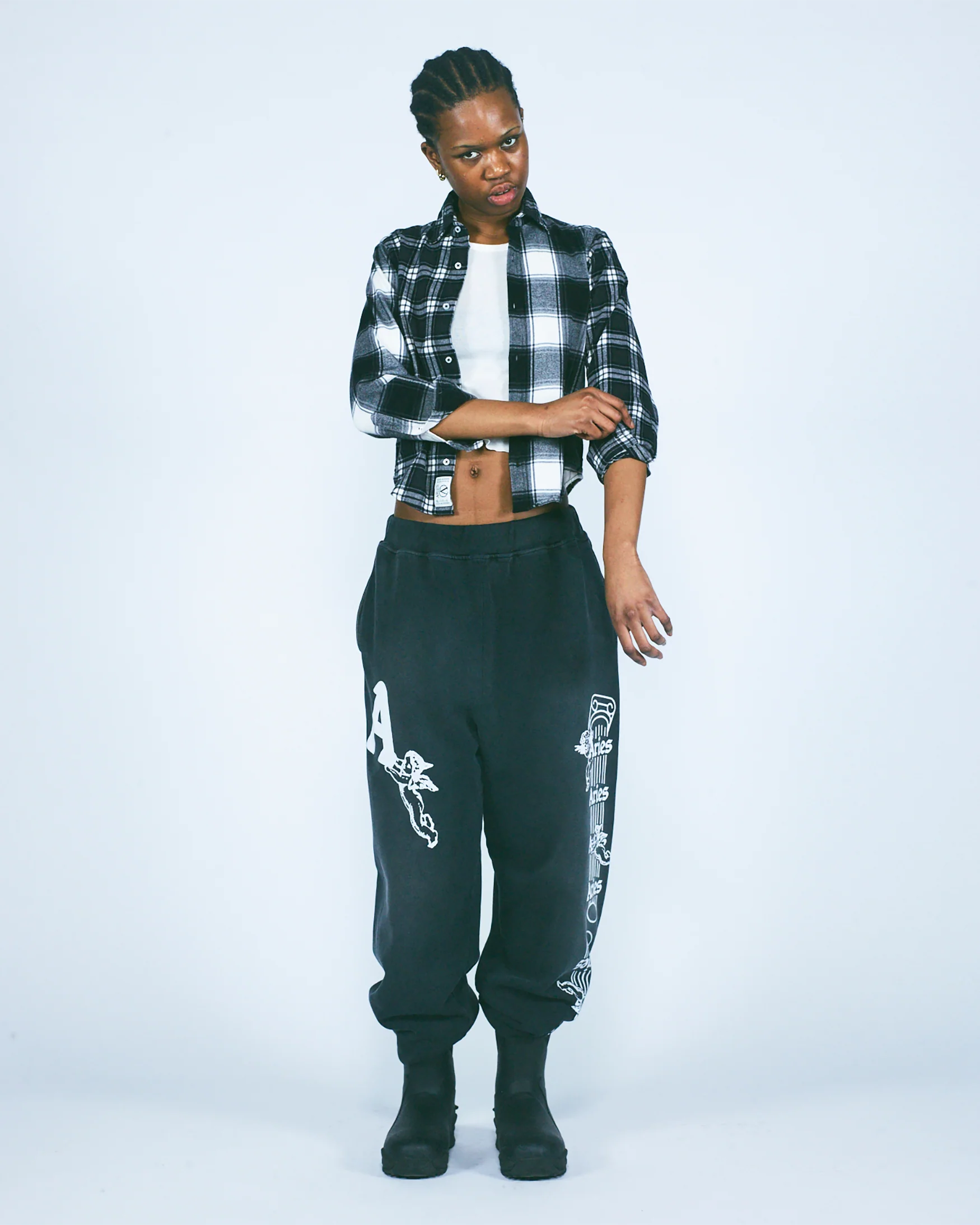 Brushed Flannel Patchwork LS Shirt - Image 14