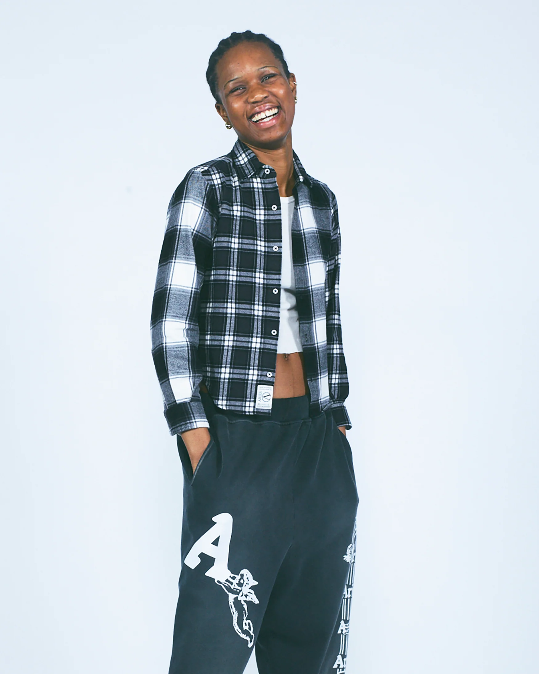 Brushed Flannel Patchwork LS Shirt - Image 3