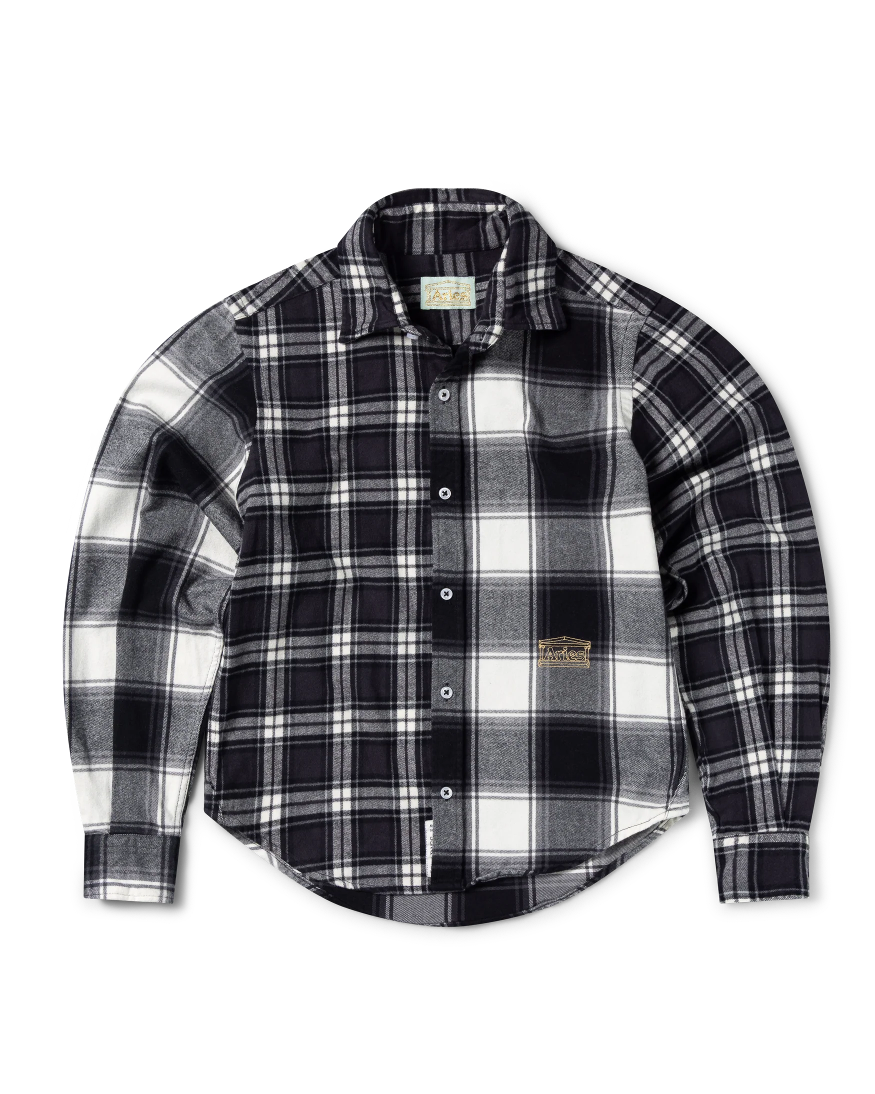 Brushed Flannel Patchwork LS Shirt - Image 4