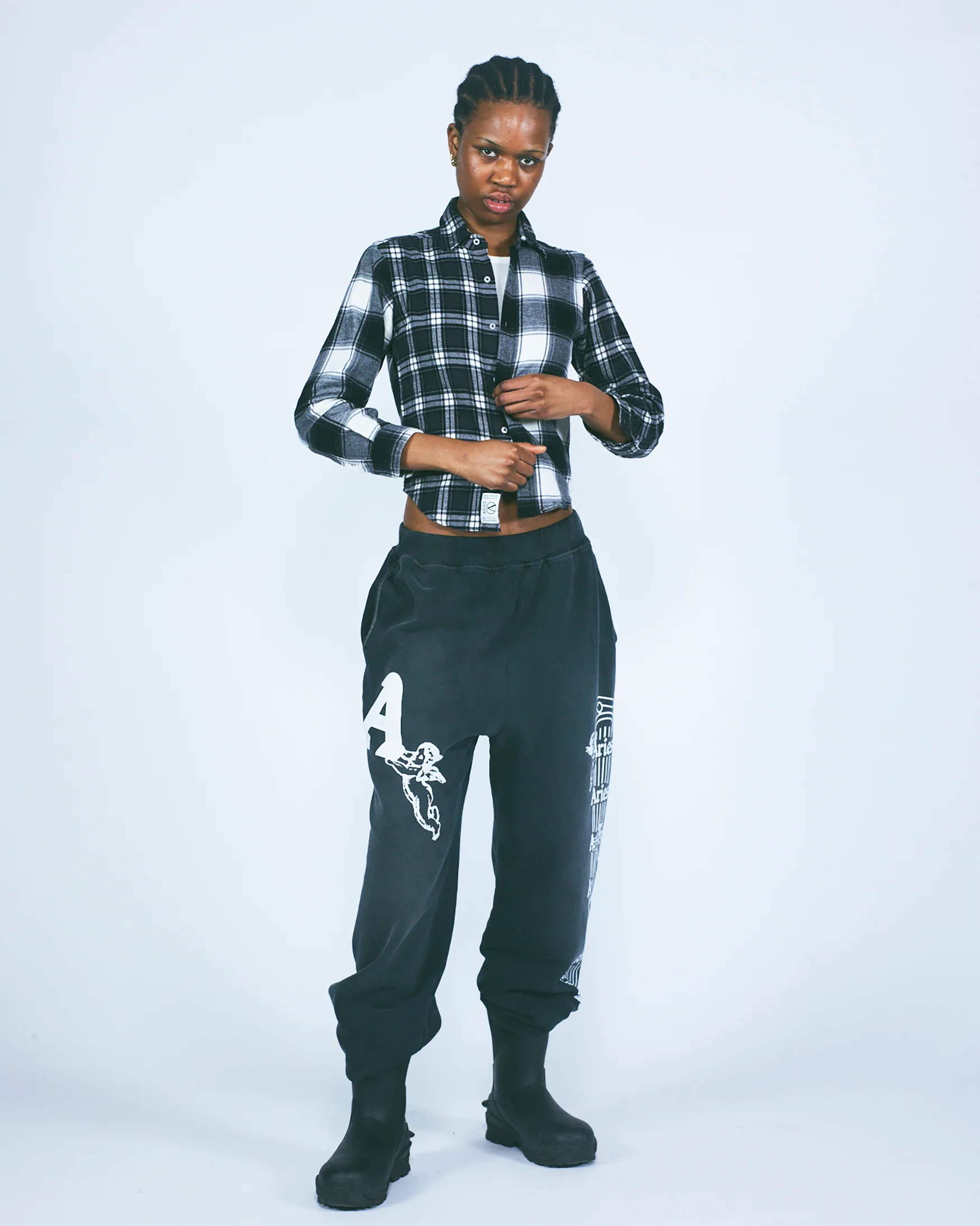 Brushed Flannel Patchwork LS Shirt - Image 5