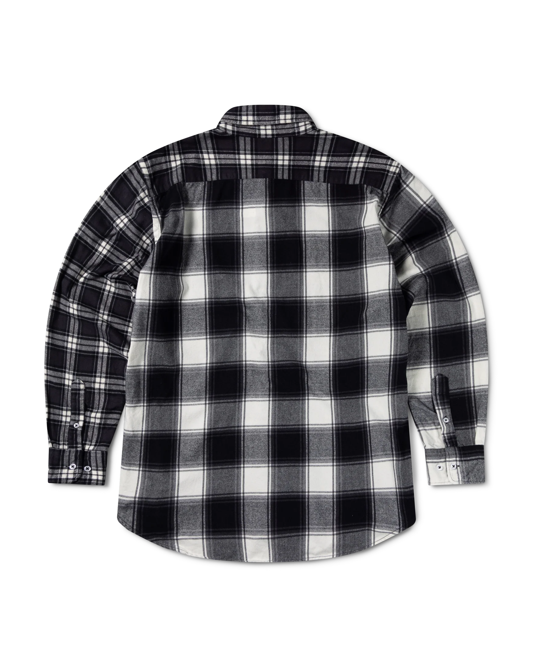 Brushed Flannel Patchwork LS Shirt - Image 6