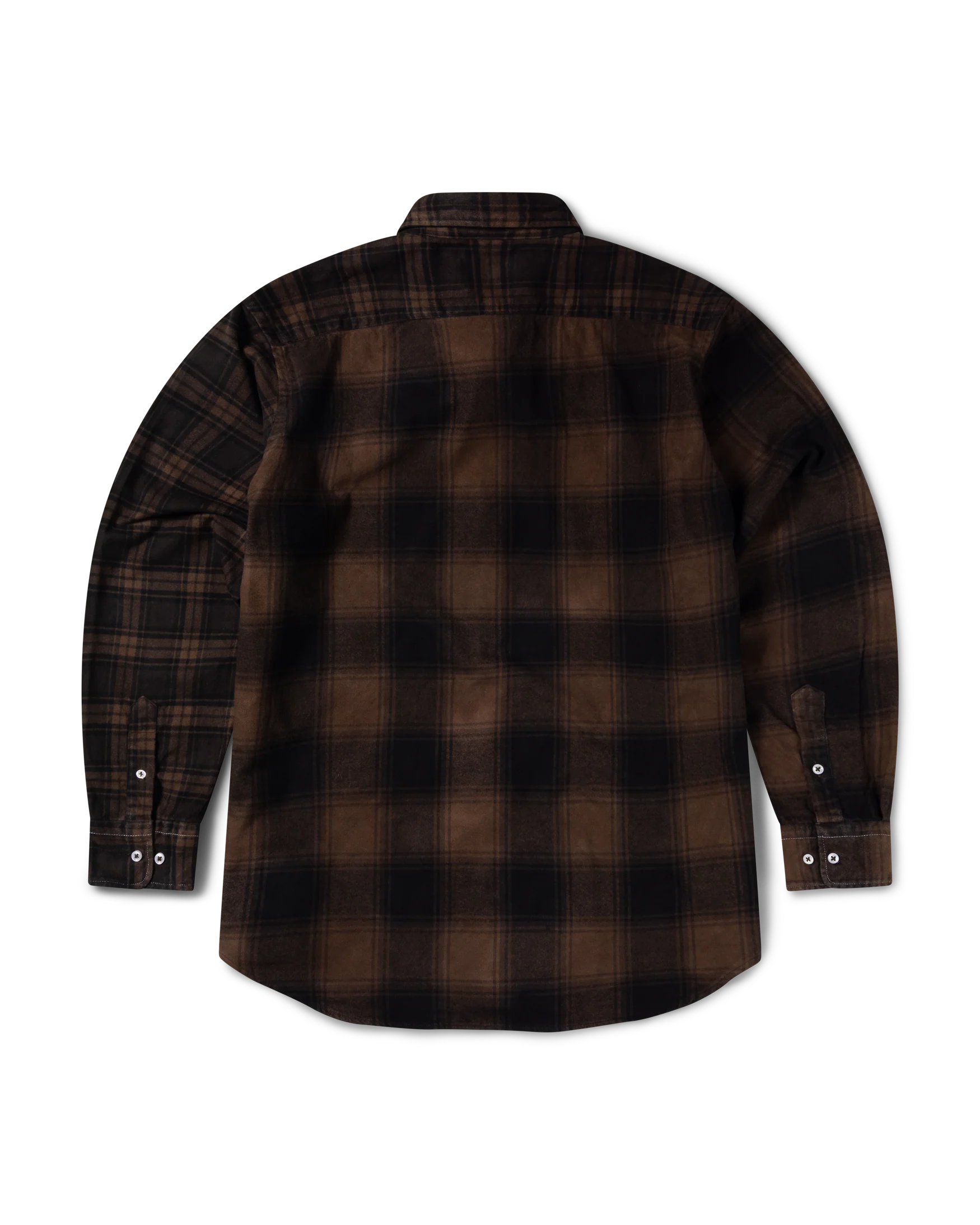 Brushed Flannel Patchwork LS Shirt - Image 6
