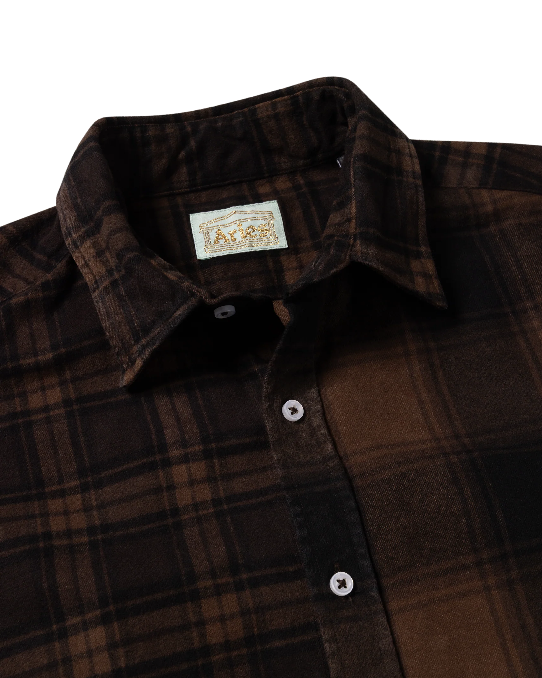 Brushed Flannel Patchwork LS Shirt - Image 7