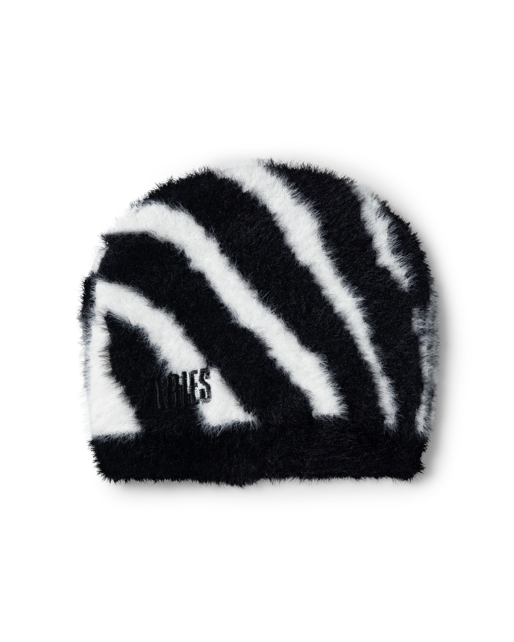 Brushed Zebra Skull Beanie