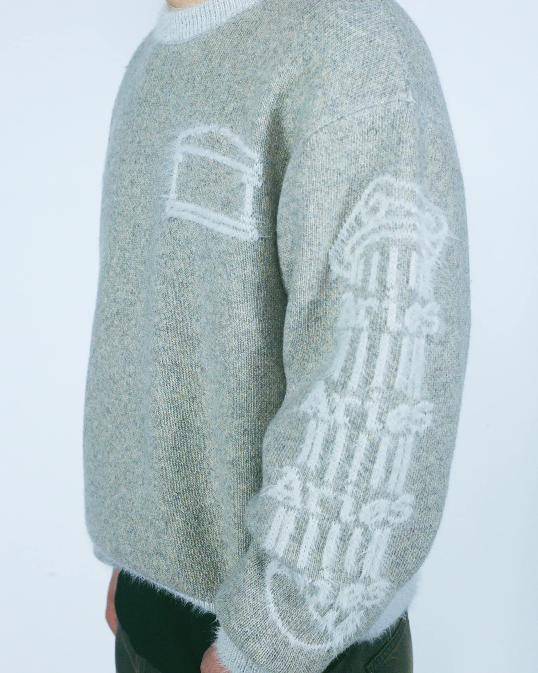 Fluffy Column Chenille Crew Neck - Image 2