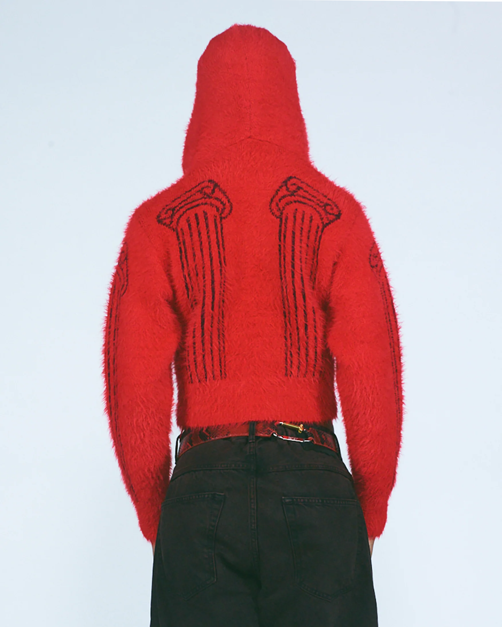 Fluffy Column Chenille Reversible Zip Thru Hoodie - Image 13