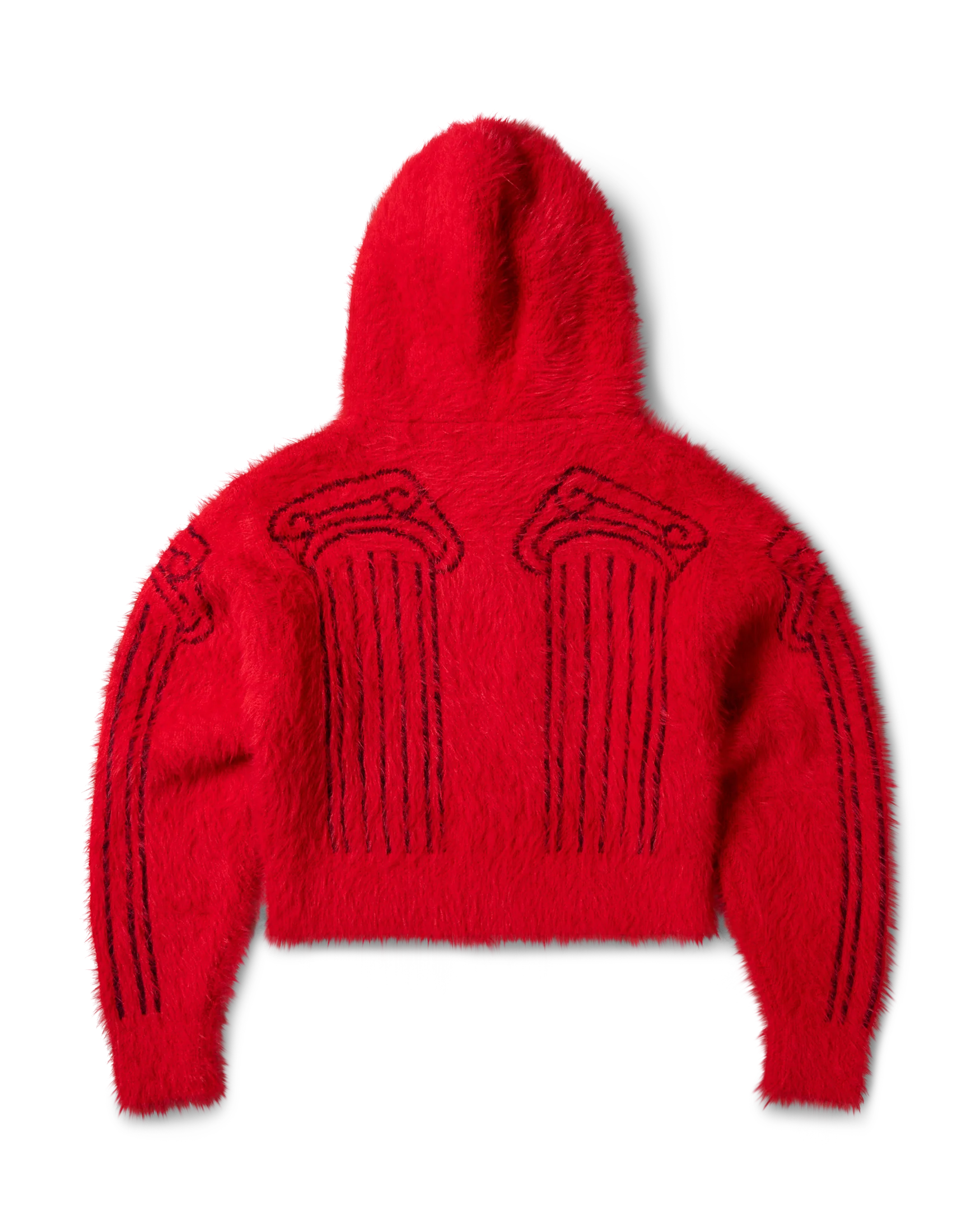 Fluffy Column Chenille Reversible Zip Thru Hoodie - Image 14