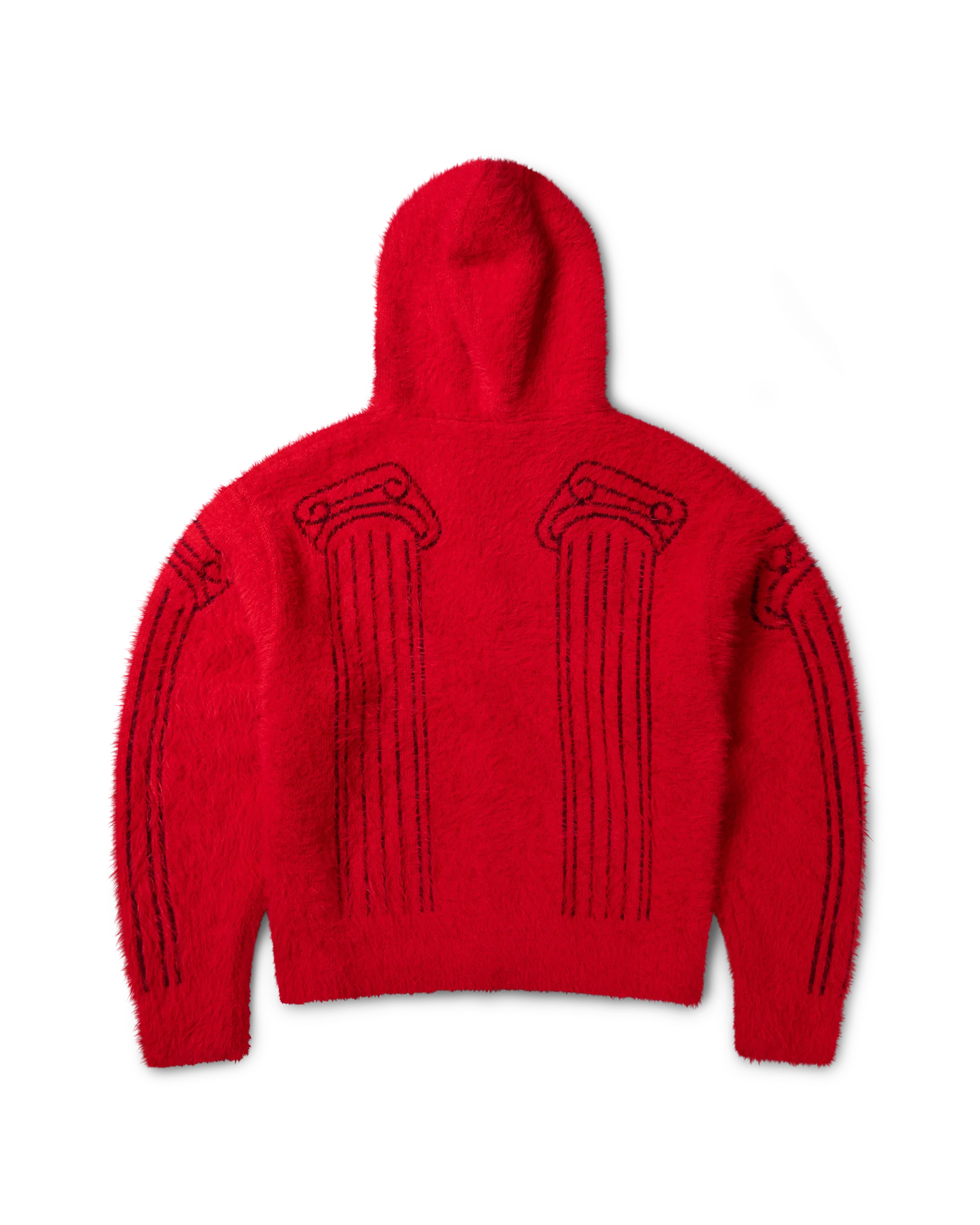 Fluffy Column Chenille Reversible Zip Thru Hoodie - Image 6