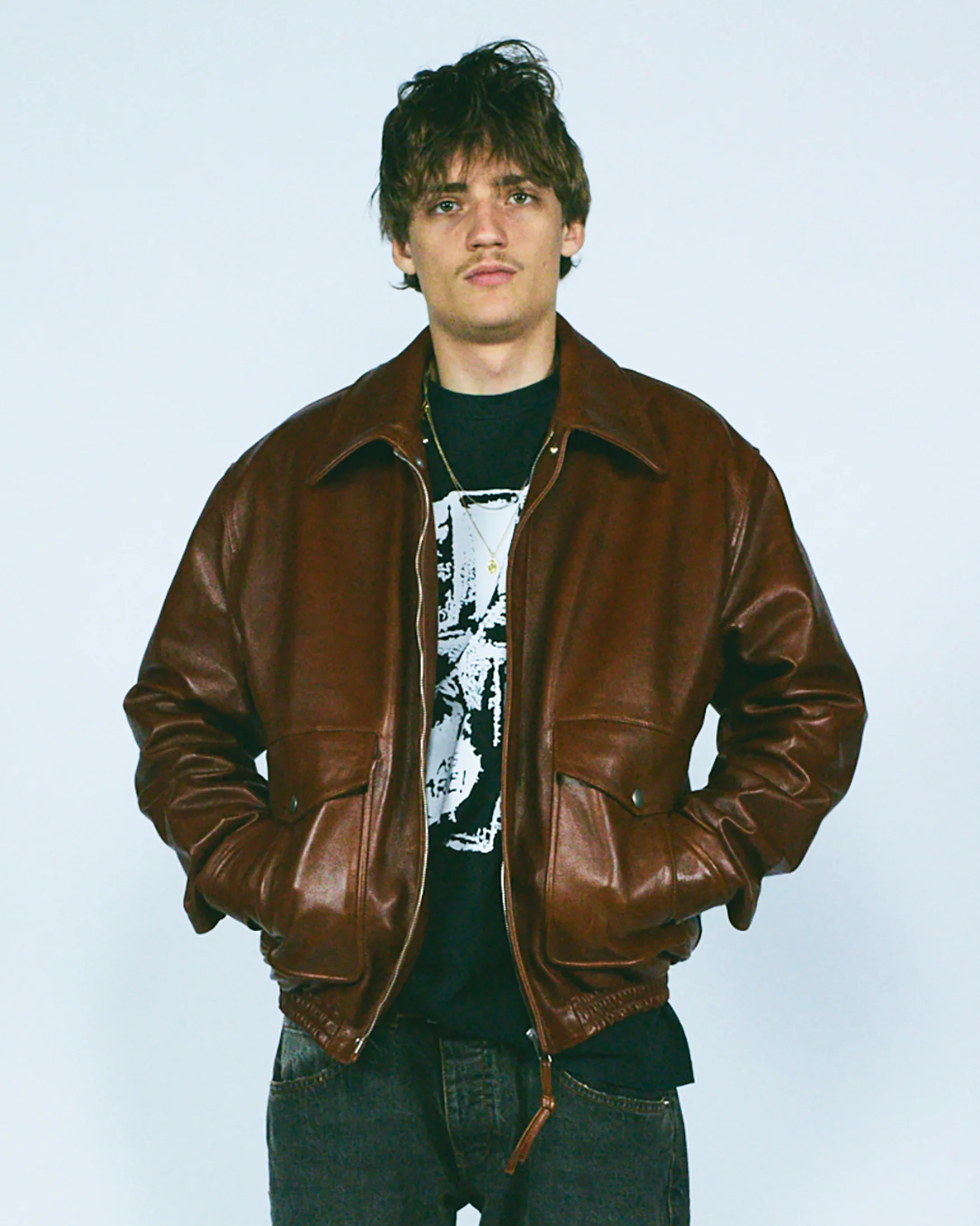Leather Flight Jacket - Image 10