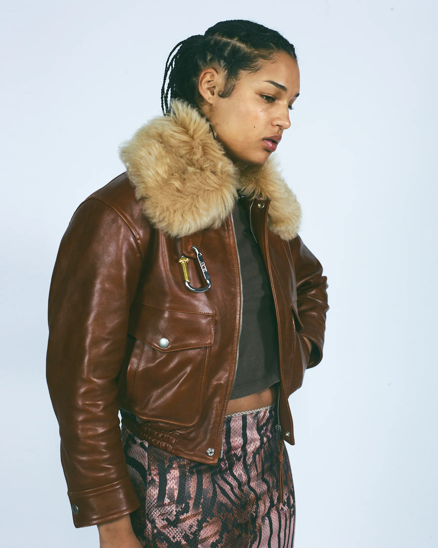 Leather Flight Jacket - Image 7