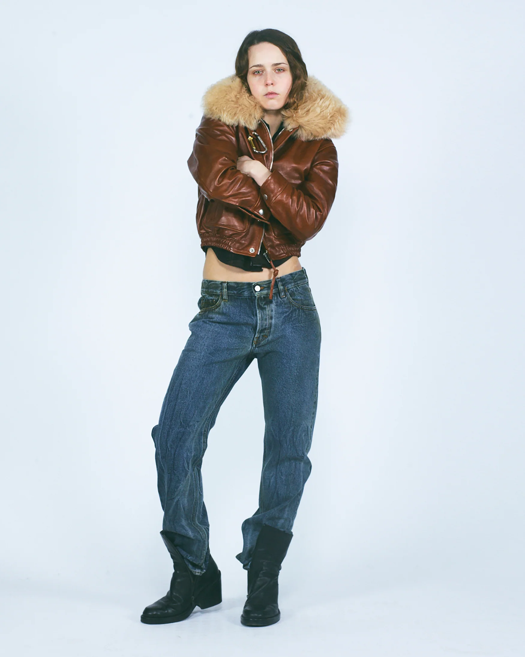 Leather Flight Jacket - Image 8
