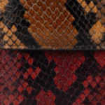 Patchwork Snake Print Leather Card Holder - Image 6