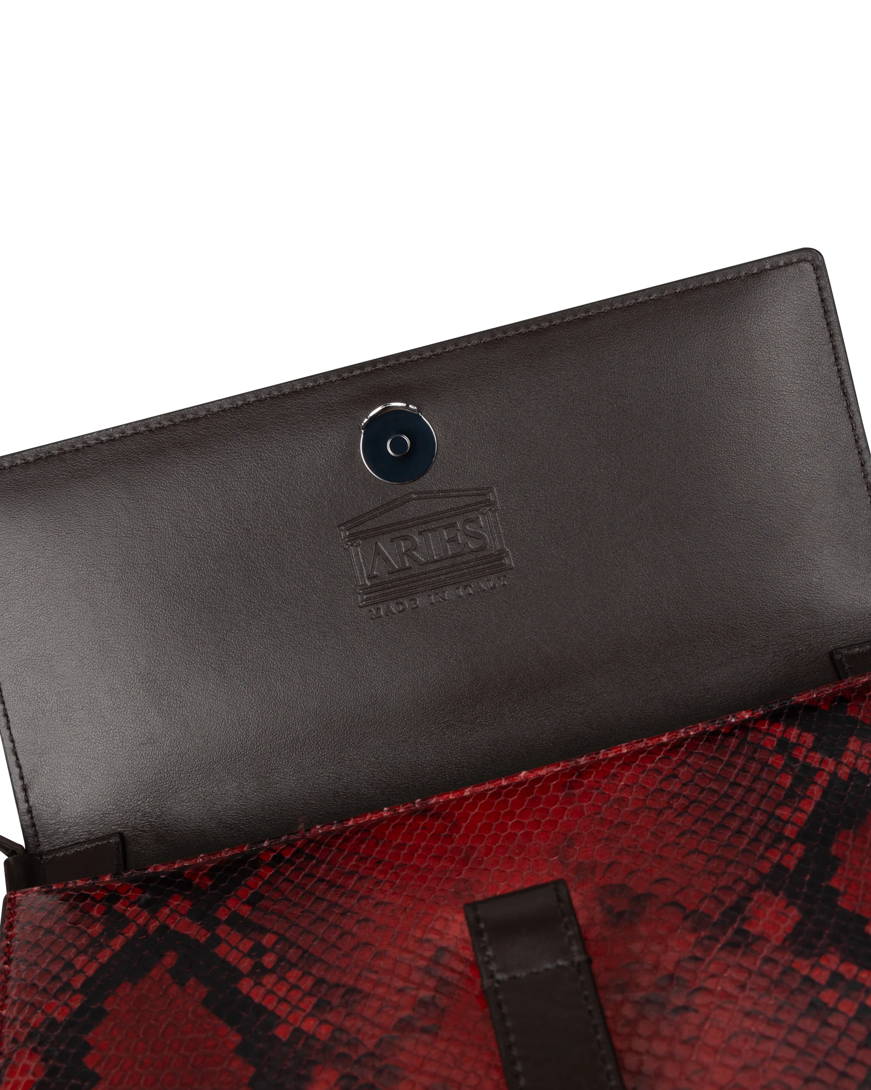 Patchwork Snake Print Leather Kasper Bag - Image 7