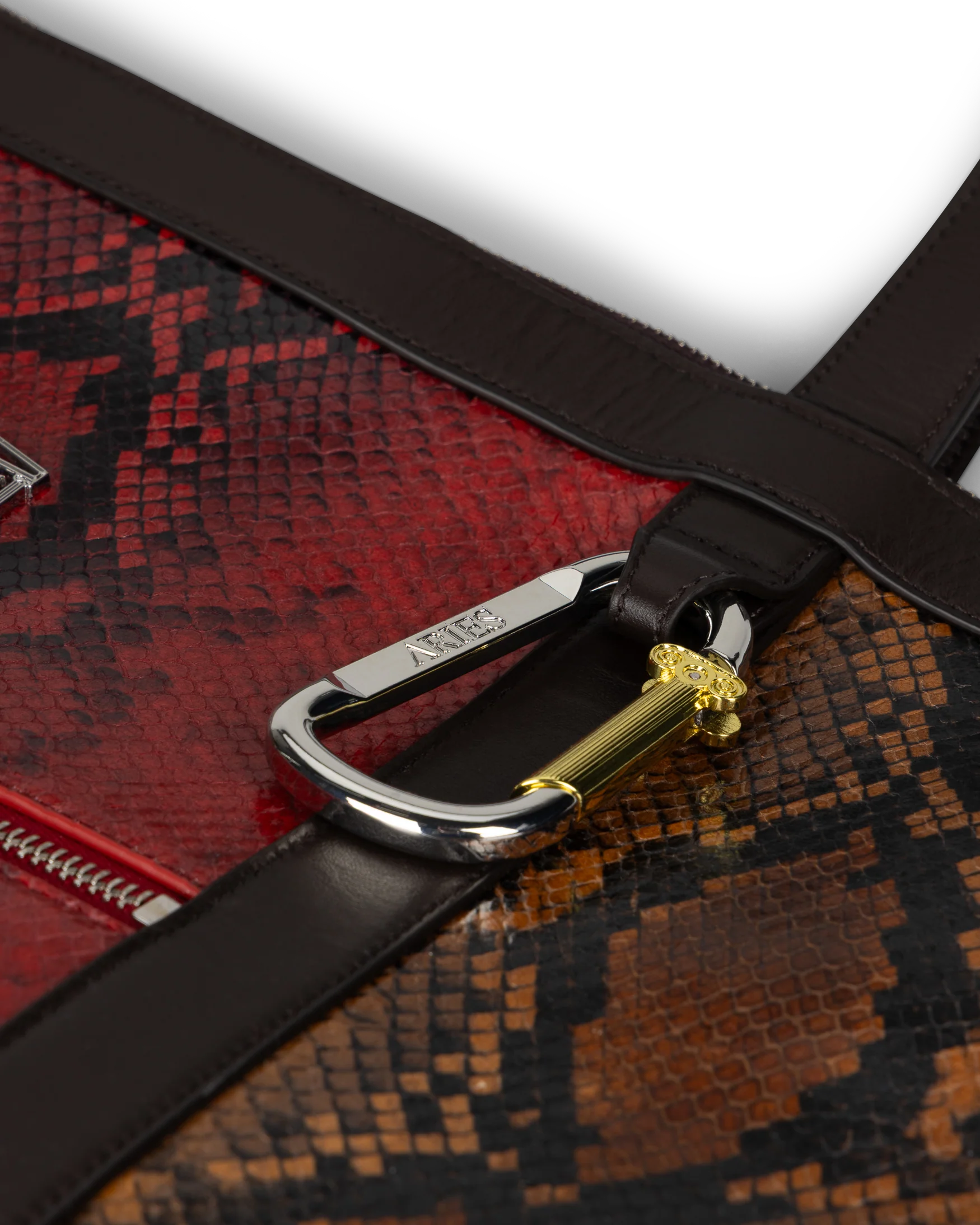 Patchwork Snake Print Leather Niner Shopper Bag - Image 5