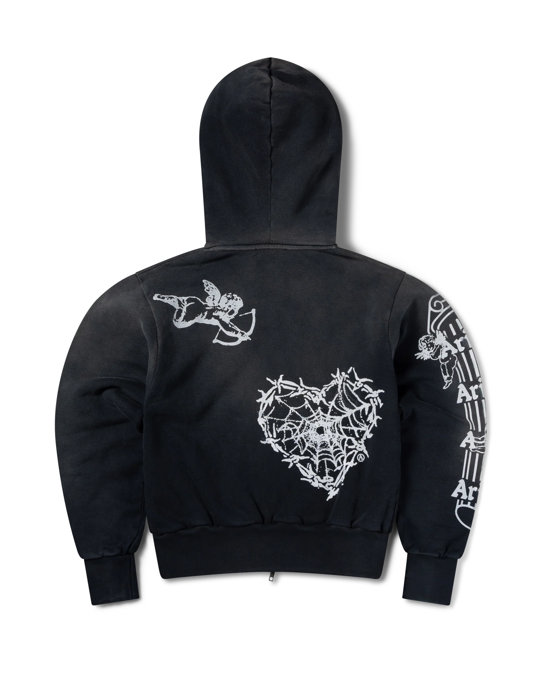 Premium Aged Cherub Column Zip Hoodie - Image 11