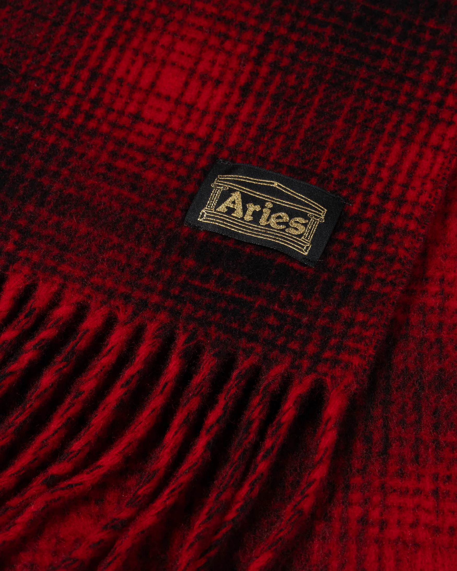 Press Gothic Checked Wool Scarf - Image 4