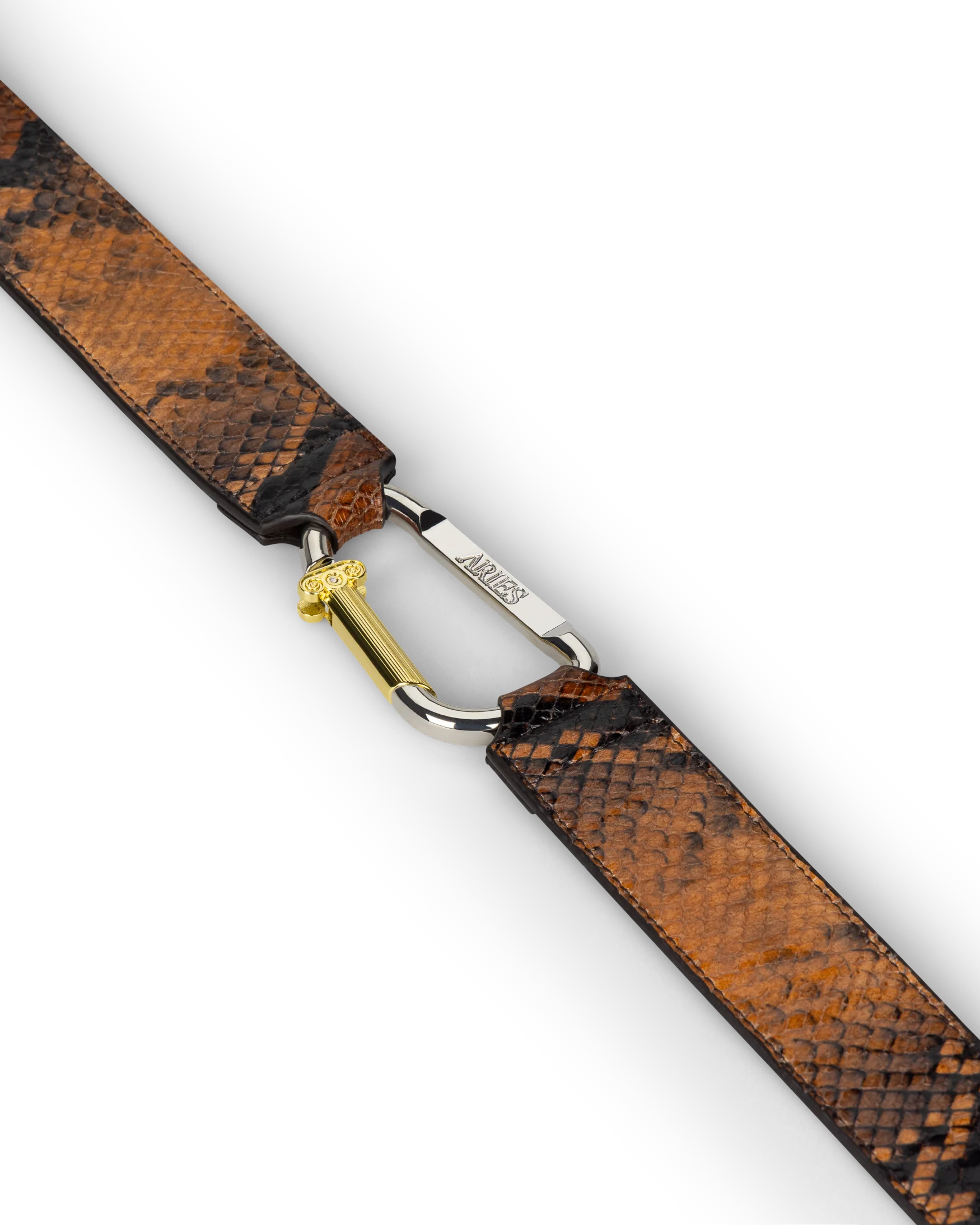 Snake Print Leather Mazzo Belt - Image 5