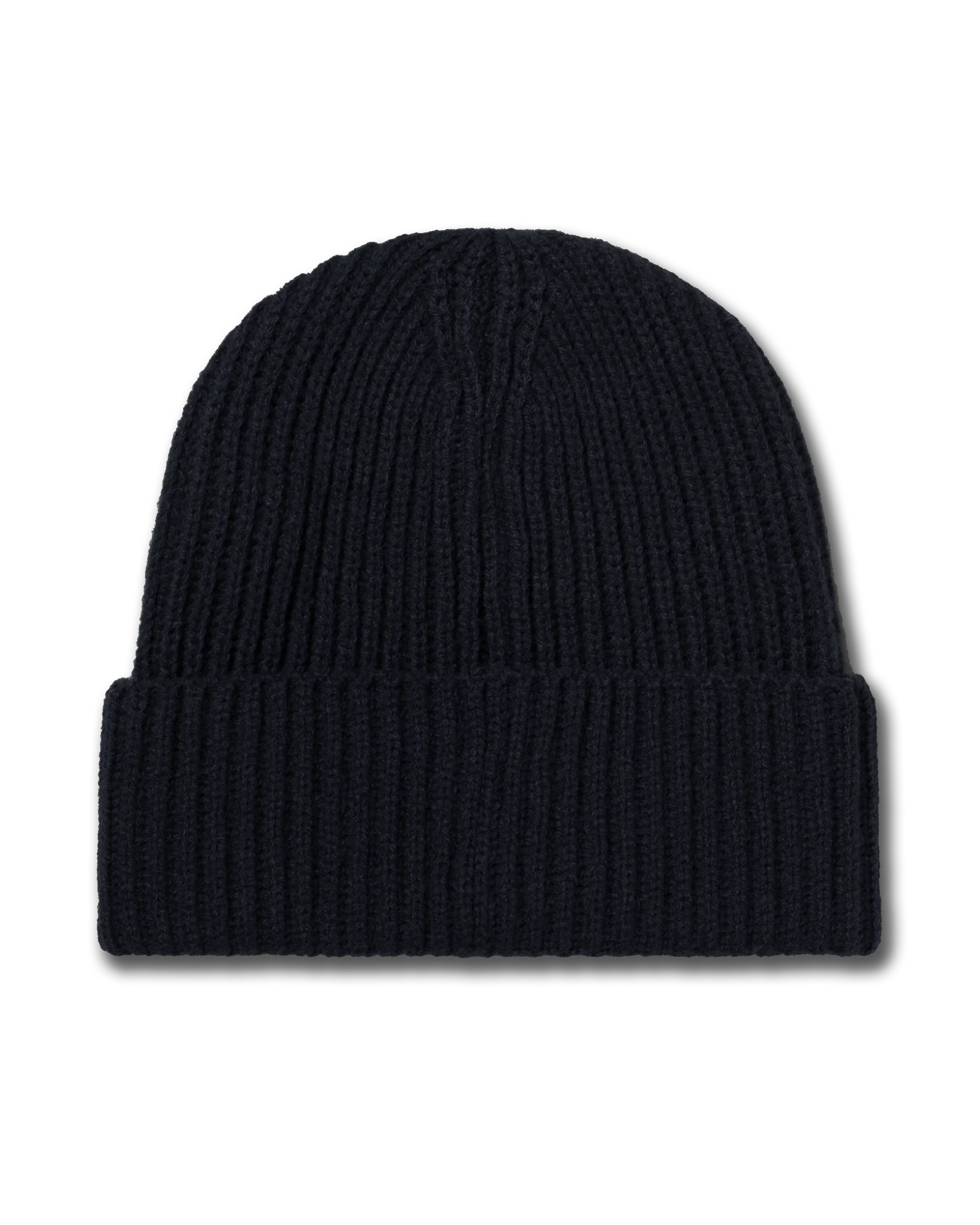 Temple Patch Rib Knit Beanie - Image 2