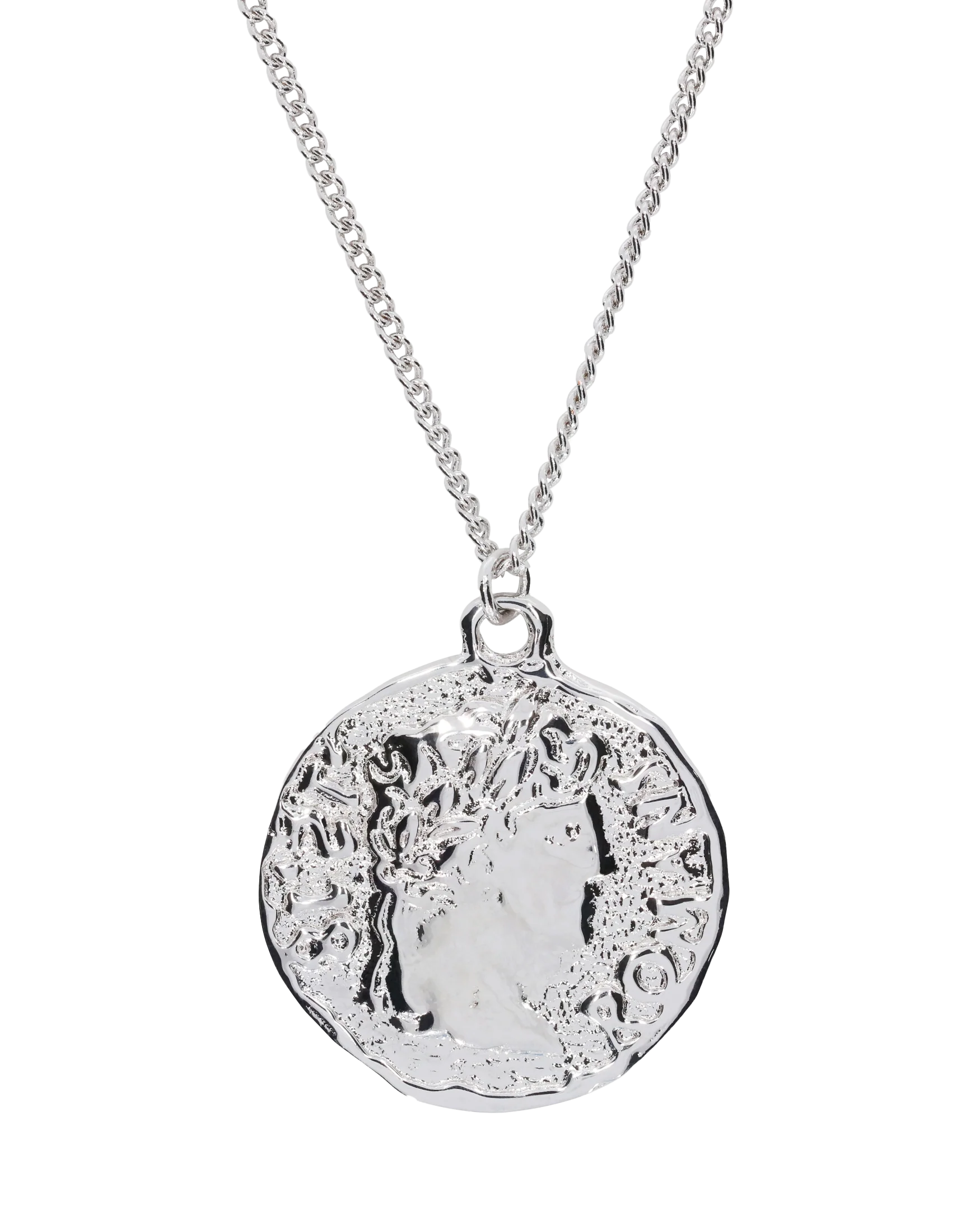 Chain Necklace With Roman Coin Pendant