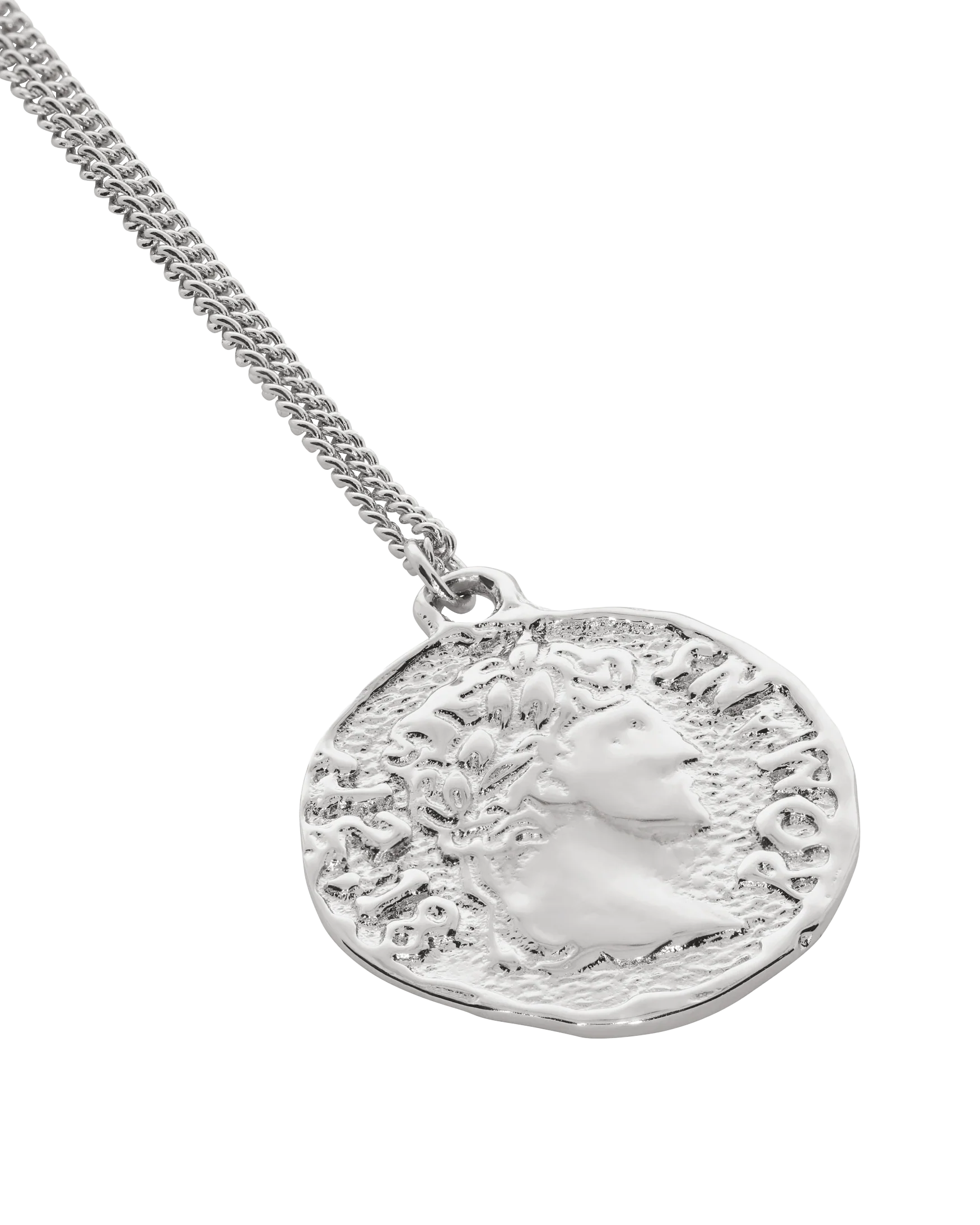 Chain Necklace With Roman Coin Pendant - Image 3