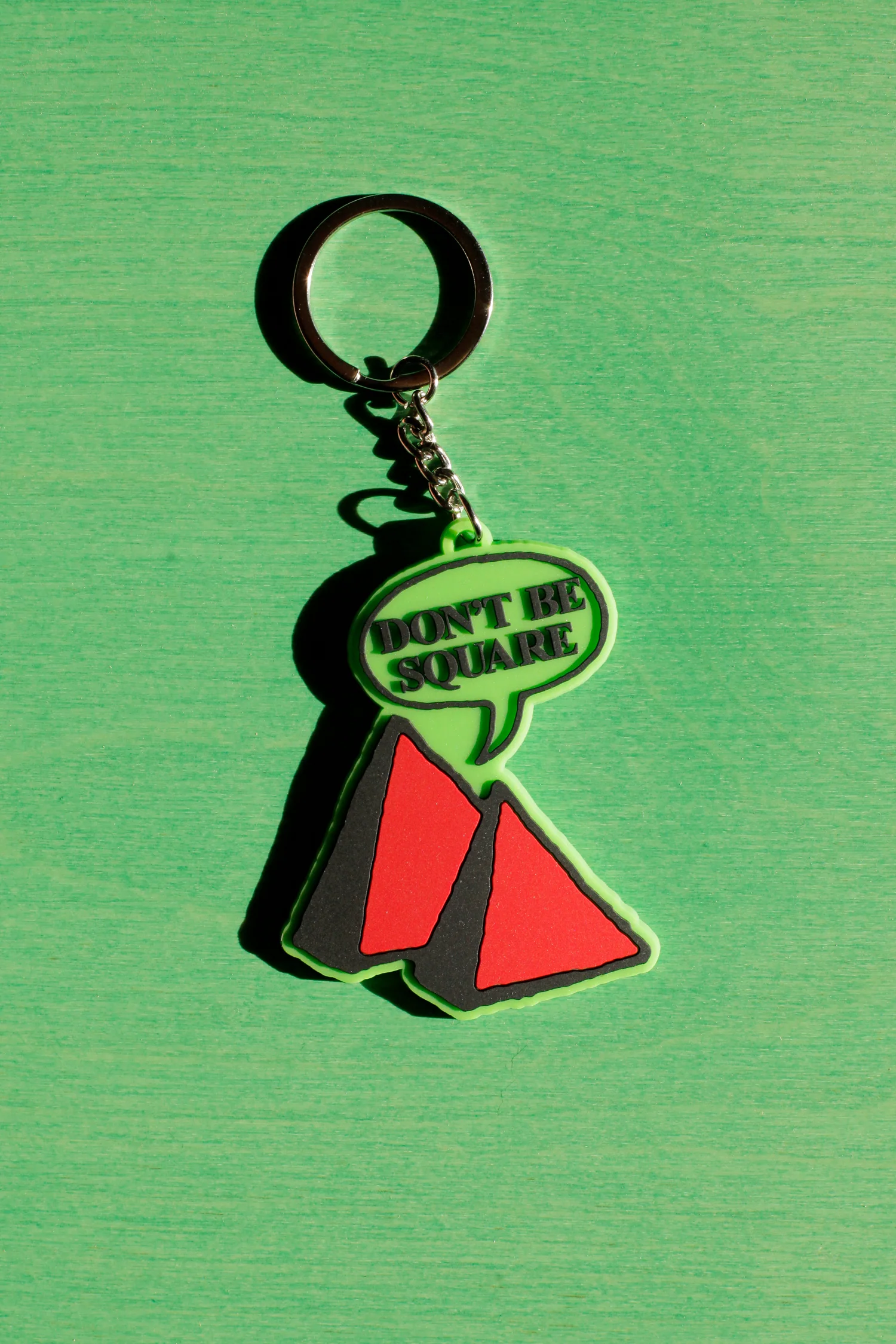 Don't Be Square PVC Keyring - Image 2