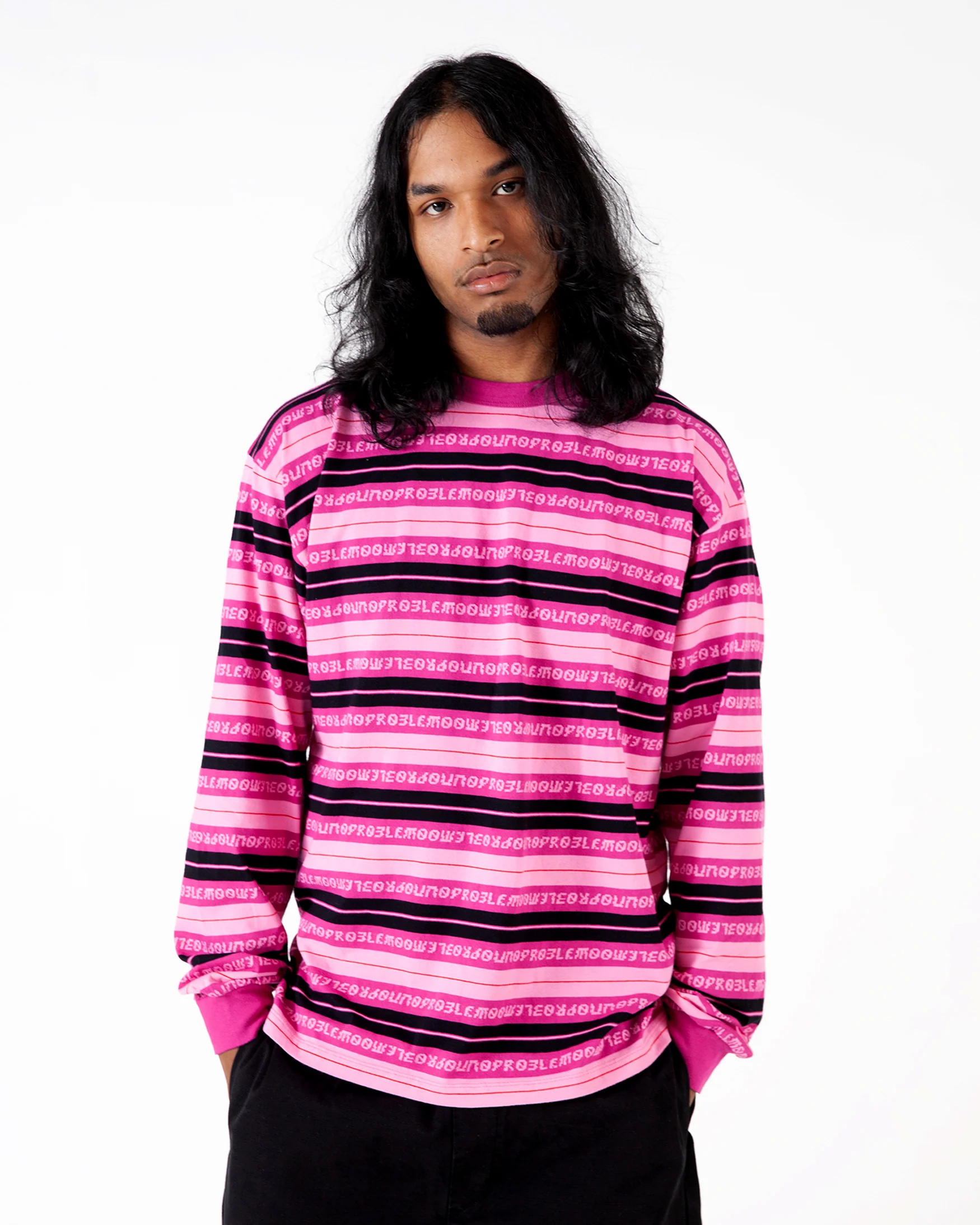 Jacquard Stripe LS Tee - Image 2