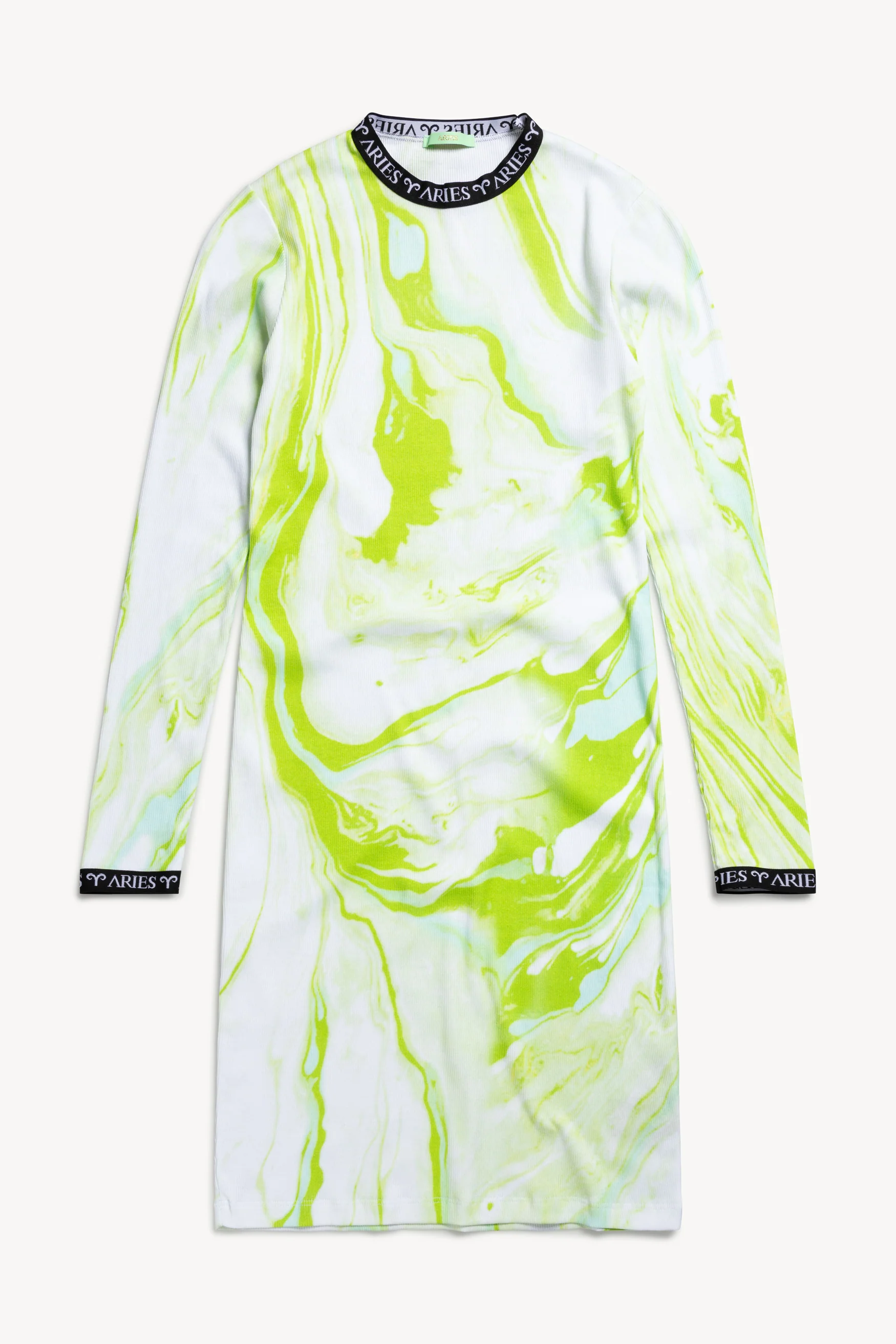 Marble Print Long Sleeve Dress - Image 3