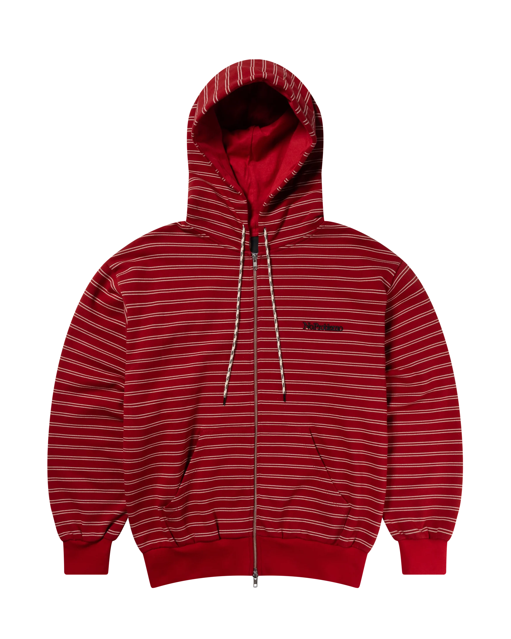 Mini Problemo Stripe Zip Hoodie